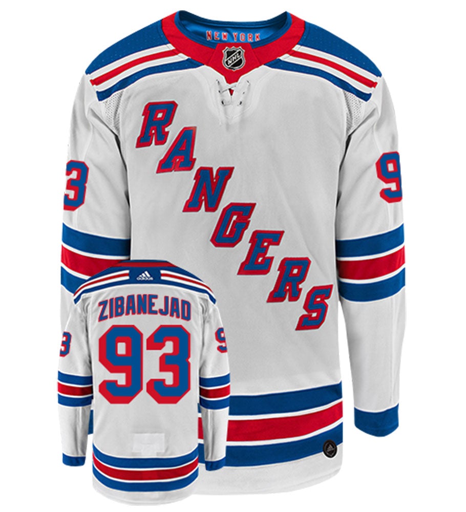 Mika Zibanejad New York Rangers Adidas Authentic Away NHL Hockey Jersey