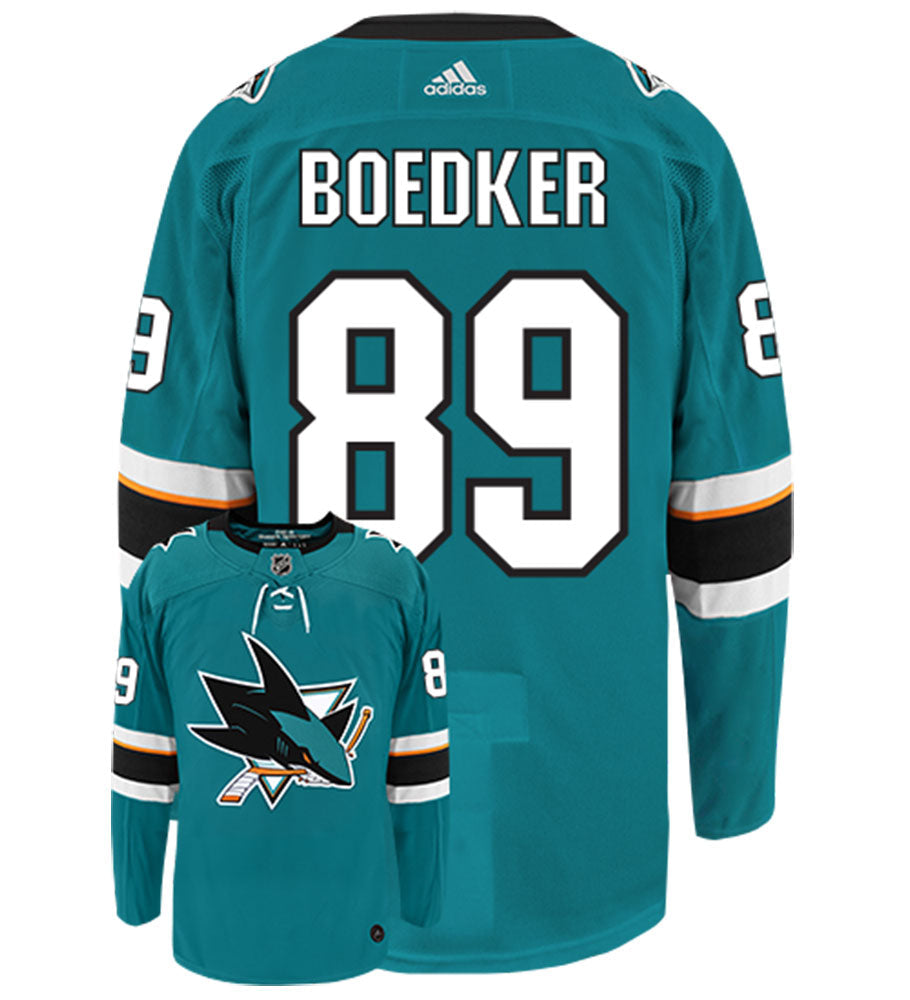 Mikkel Boedker San Jose Sharks Adidas Authentic Home NHL Hockey Jersey