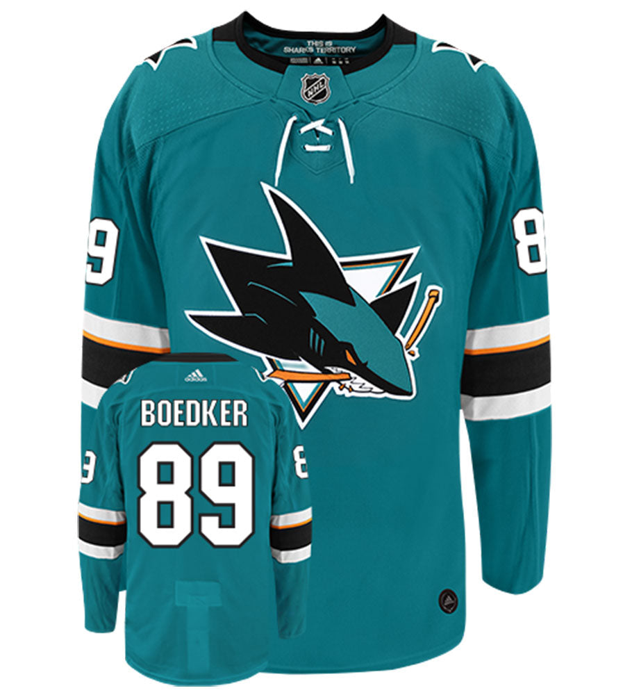 Mikkel Boedker San Jose Sharks Adidas Authentic Home NHL Hockey Jersey