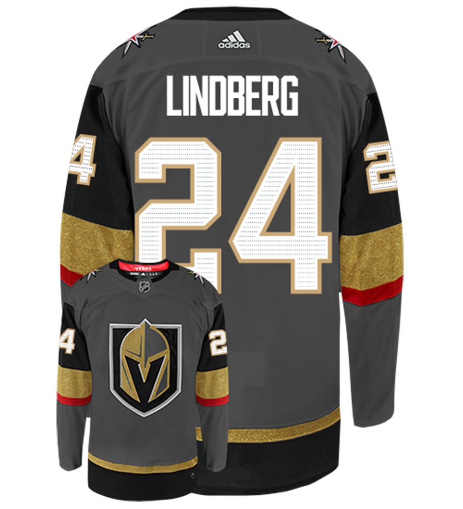 Oscar Lindberg Vegas Golden Knights Adidas Authentic Home NHL Hockey Jersey