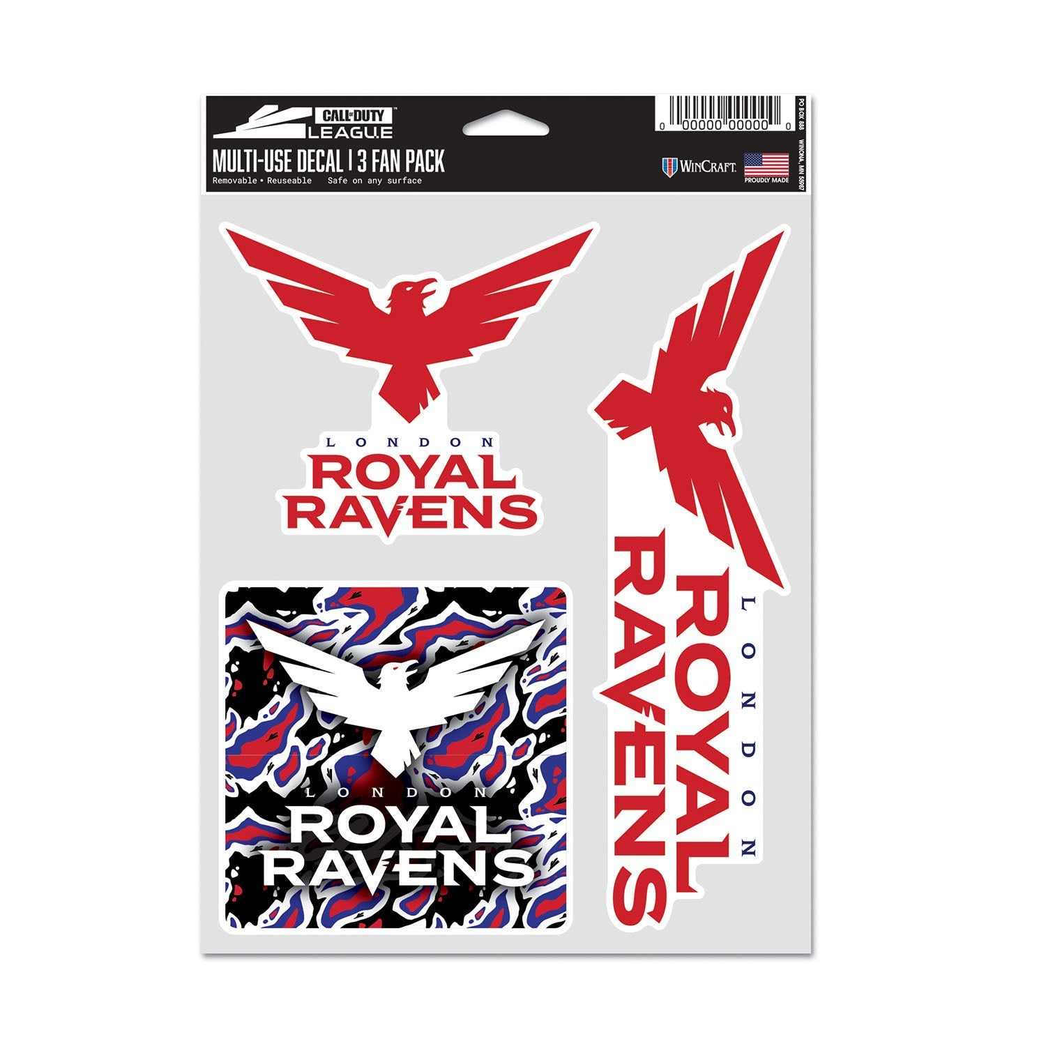 London Royal Ravens Camo 3-Pack Decals