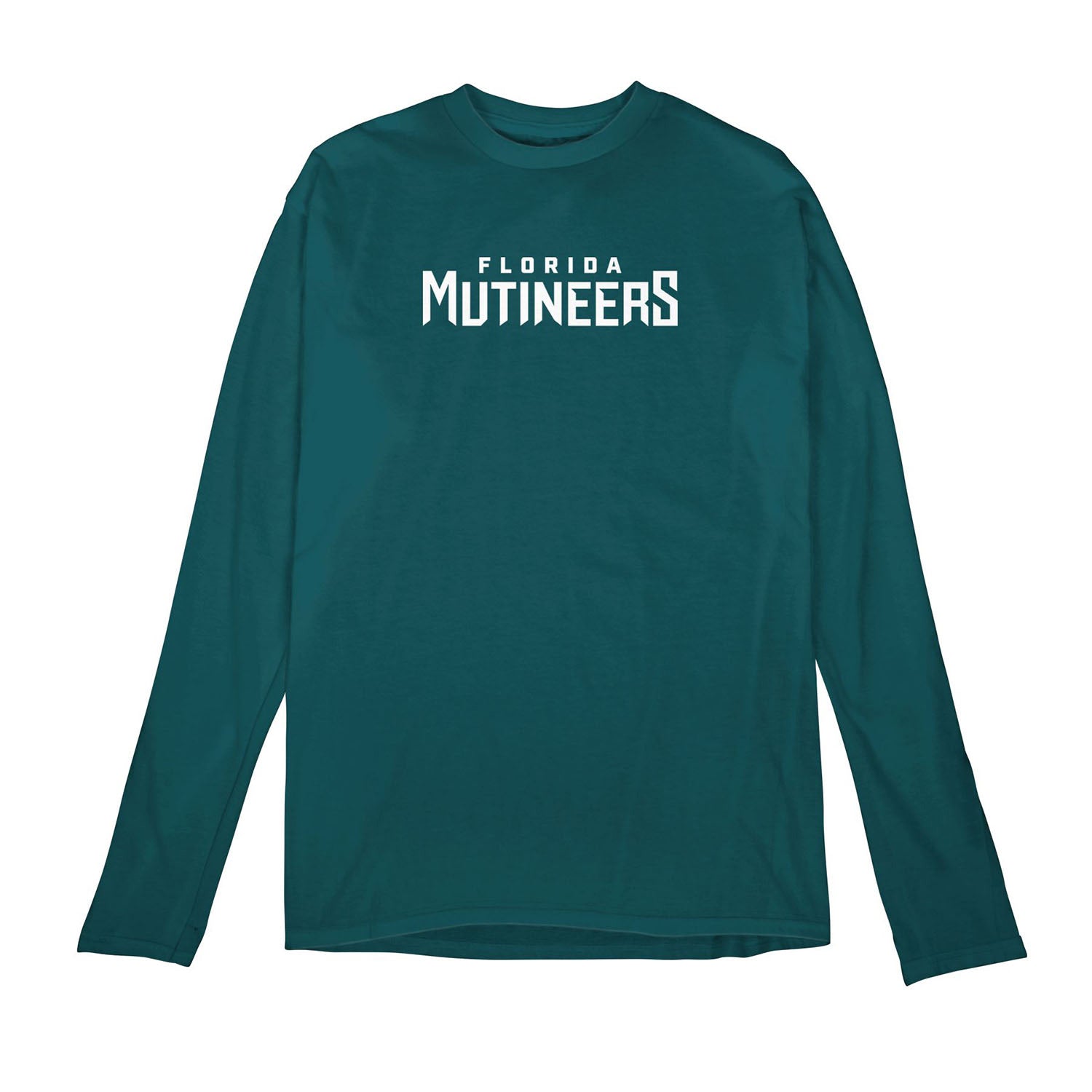 Florida Mutineers Signature Logo Teal Long Sleeve T-Shirt
