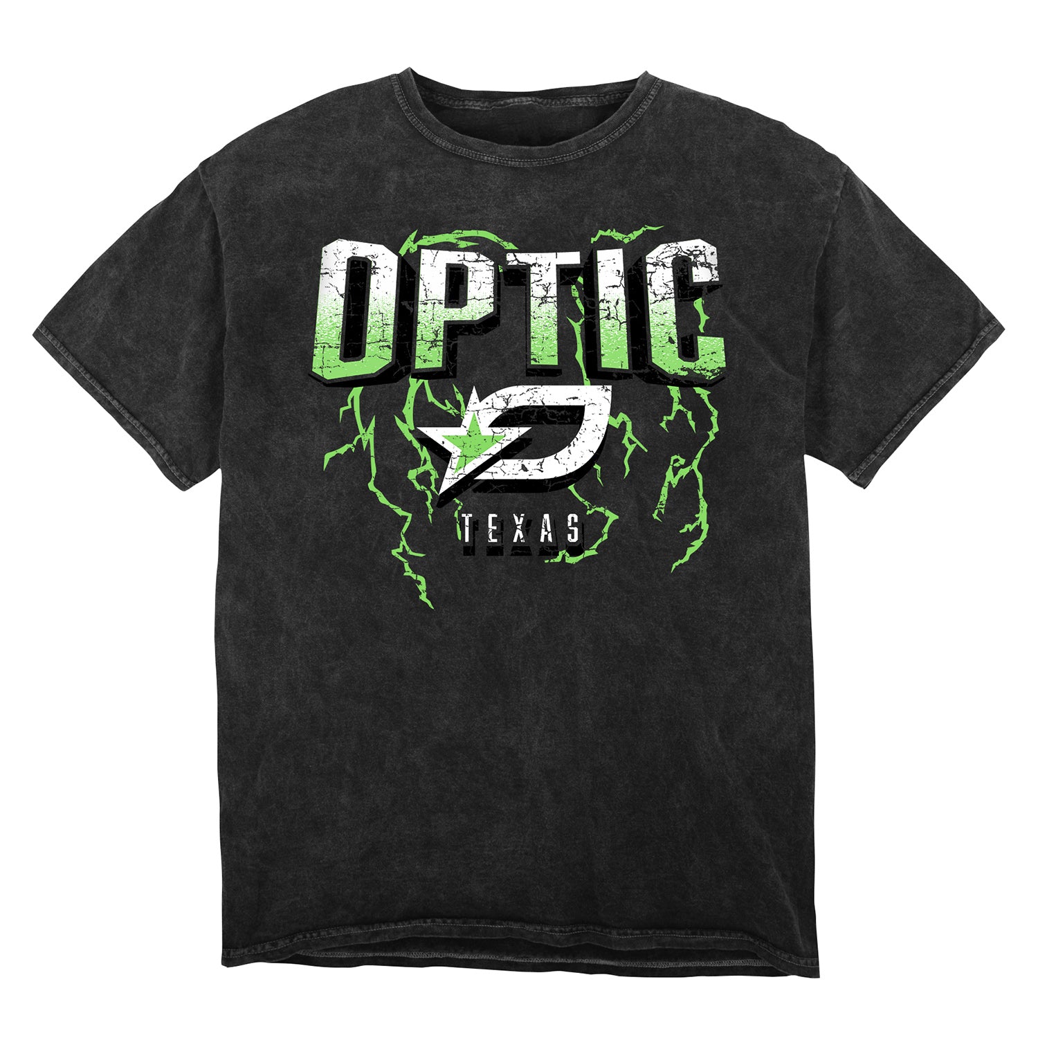 Optic Texas Amplify Black Mineral Wash T-Shirt