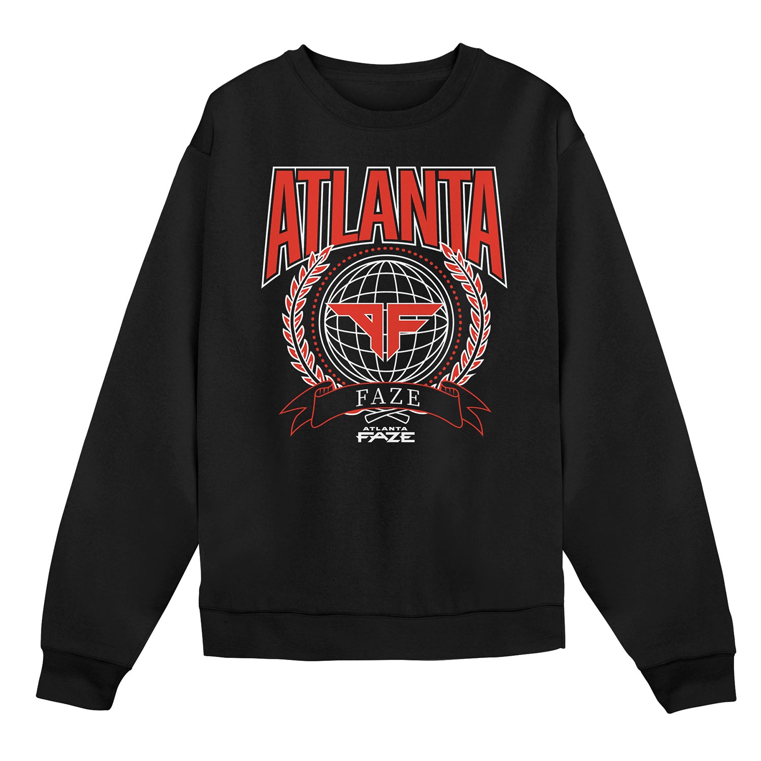 Atlanta FaZe Crest Black Crewneck Sweatshirt