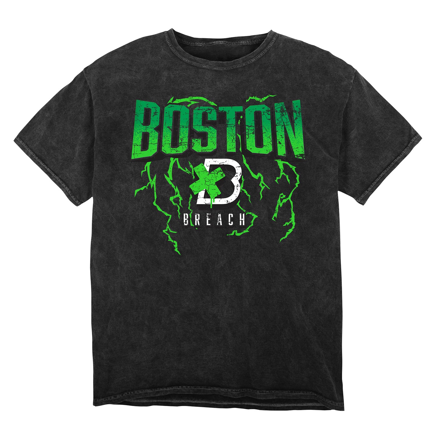 Boston Breach Amplify Black Mineral Wash T-Shirt