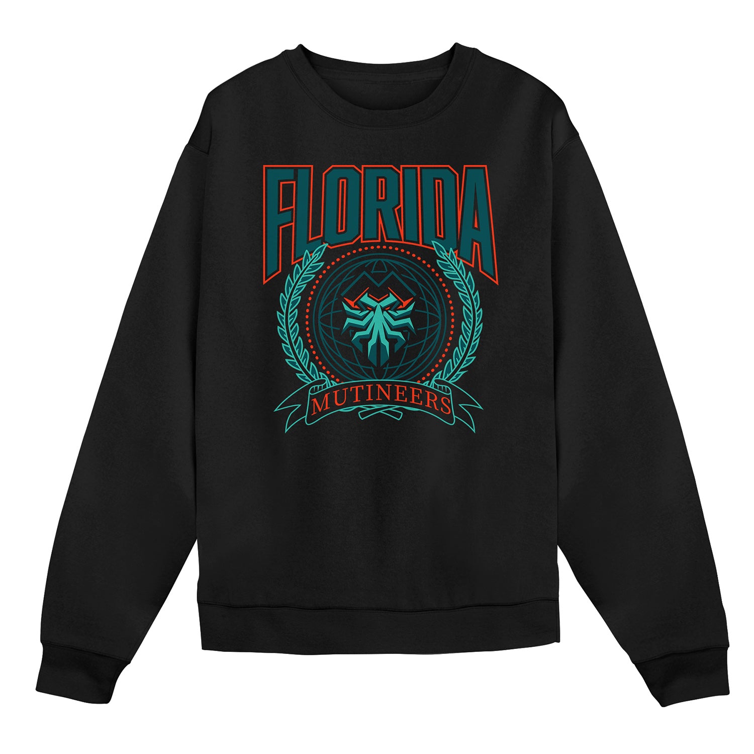 Florida Mutineers Crest Black Crewneck Sweatshirt