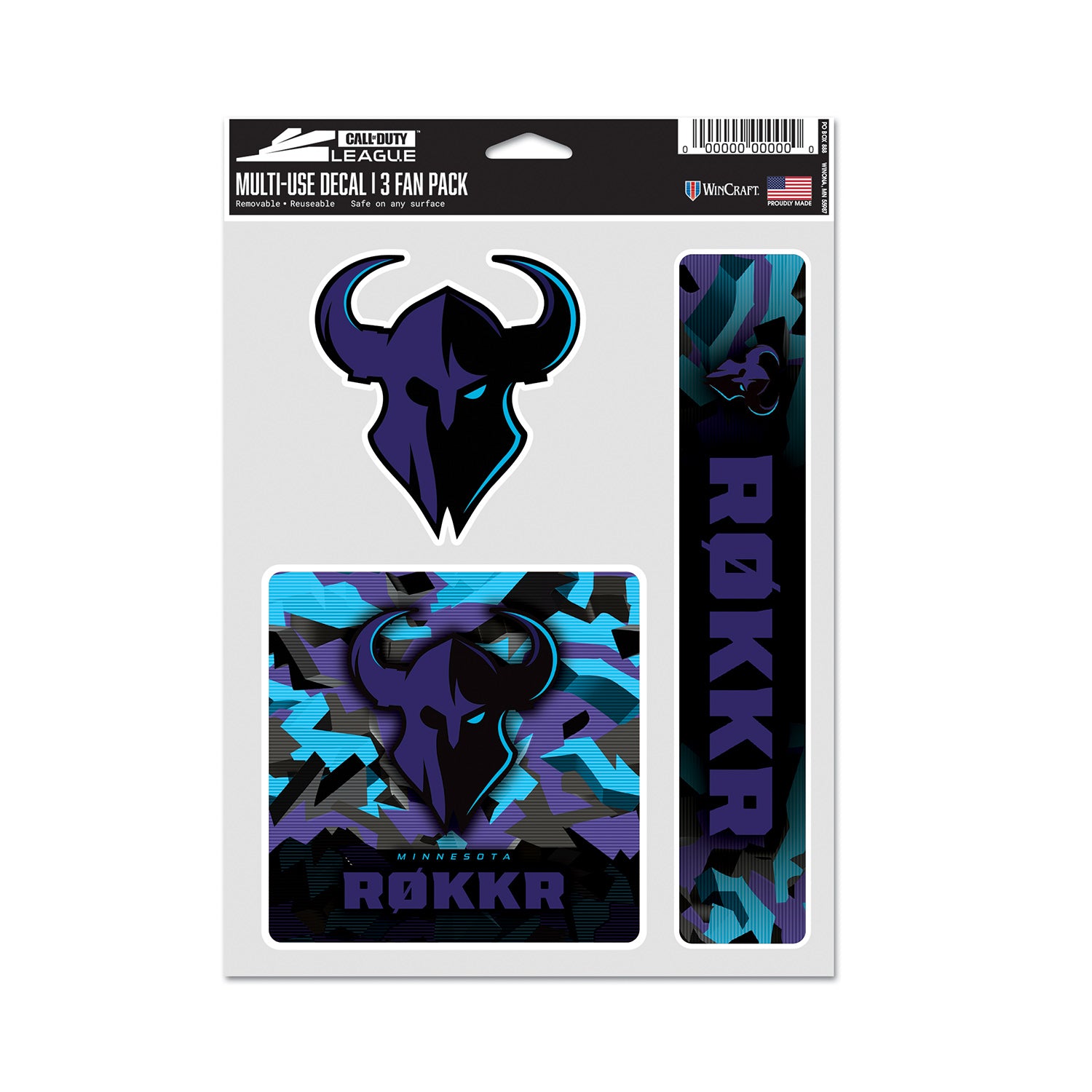 Minnesota Rokkr Camo 3-Pack Decals