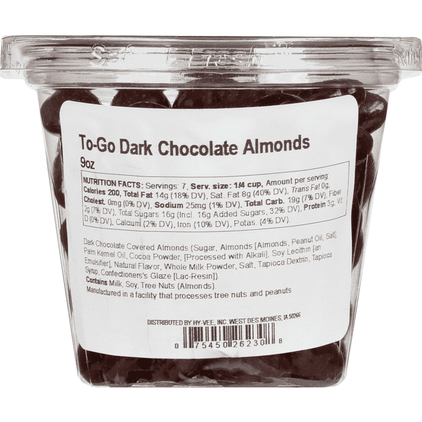 Hy-Vee Dark Chocolate Almonds