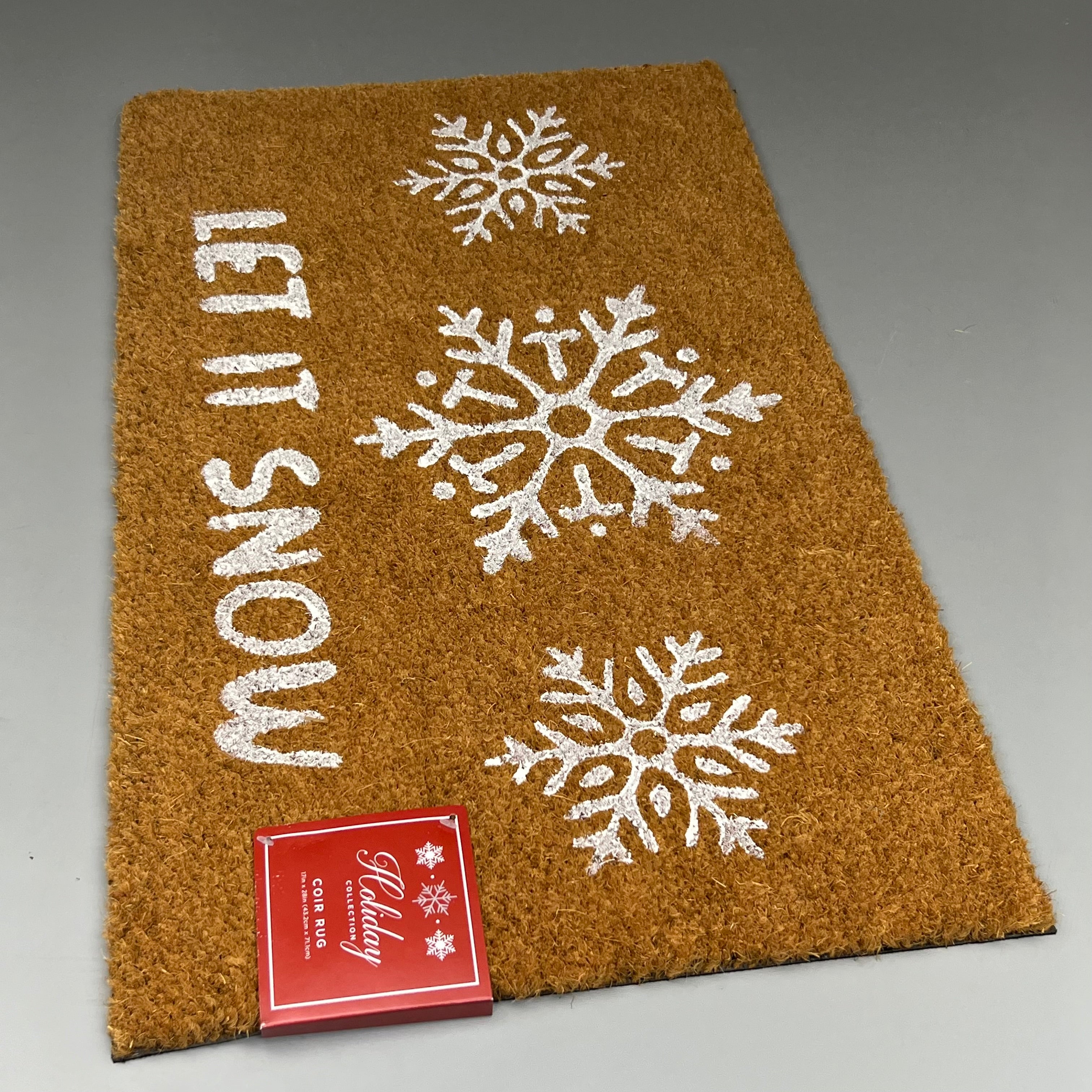 HOLIDAY COLLECTION (6 PACK) Assorted Christmas Coir(Coconut Husk) Door Mats 17x28