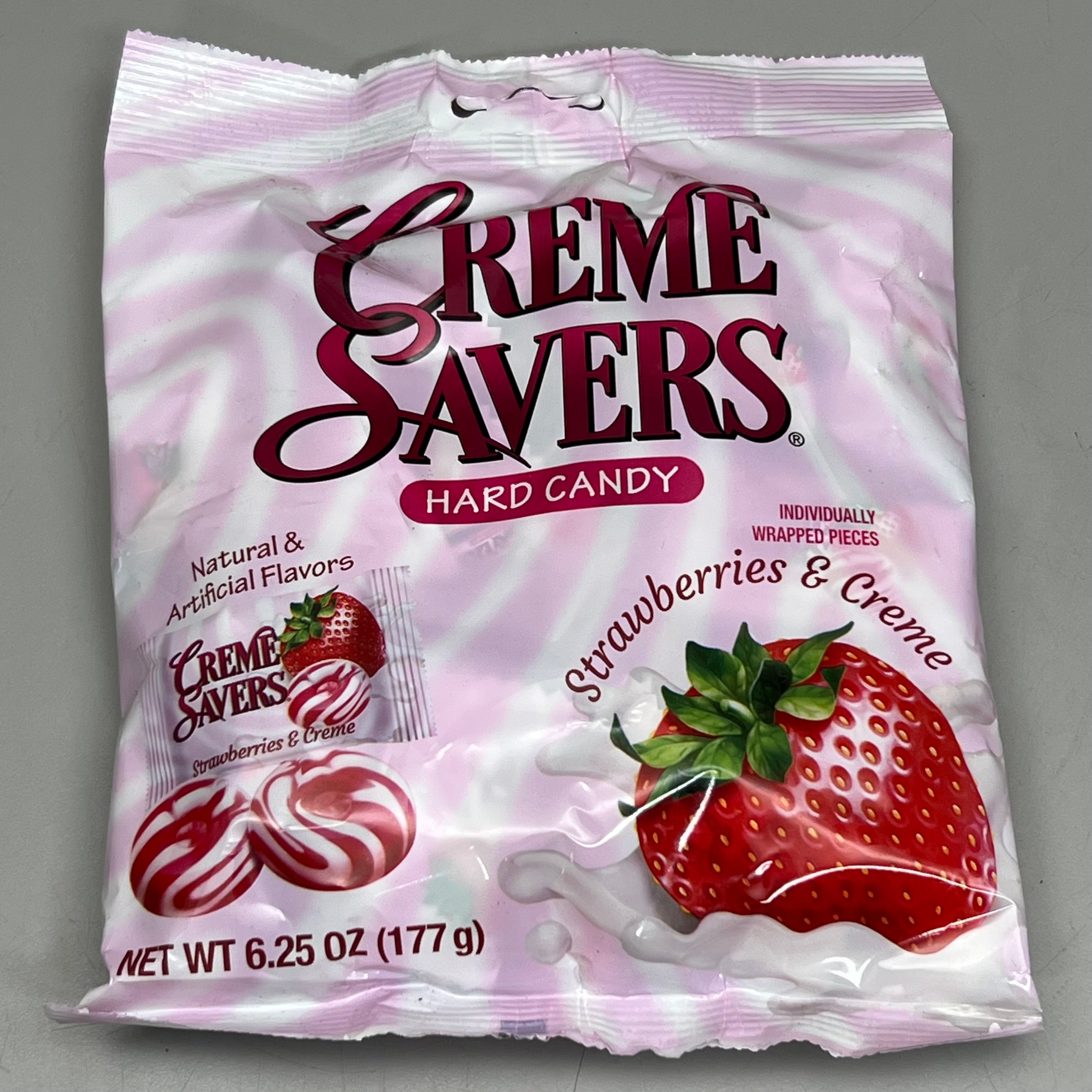 ICONIC CANDY 12PK! Hard Candy Creme Savers Strawberries & Creme 6.25 oz (11/25)