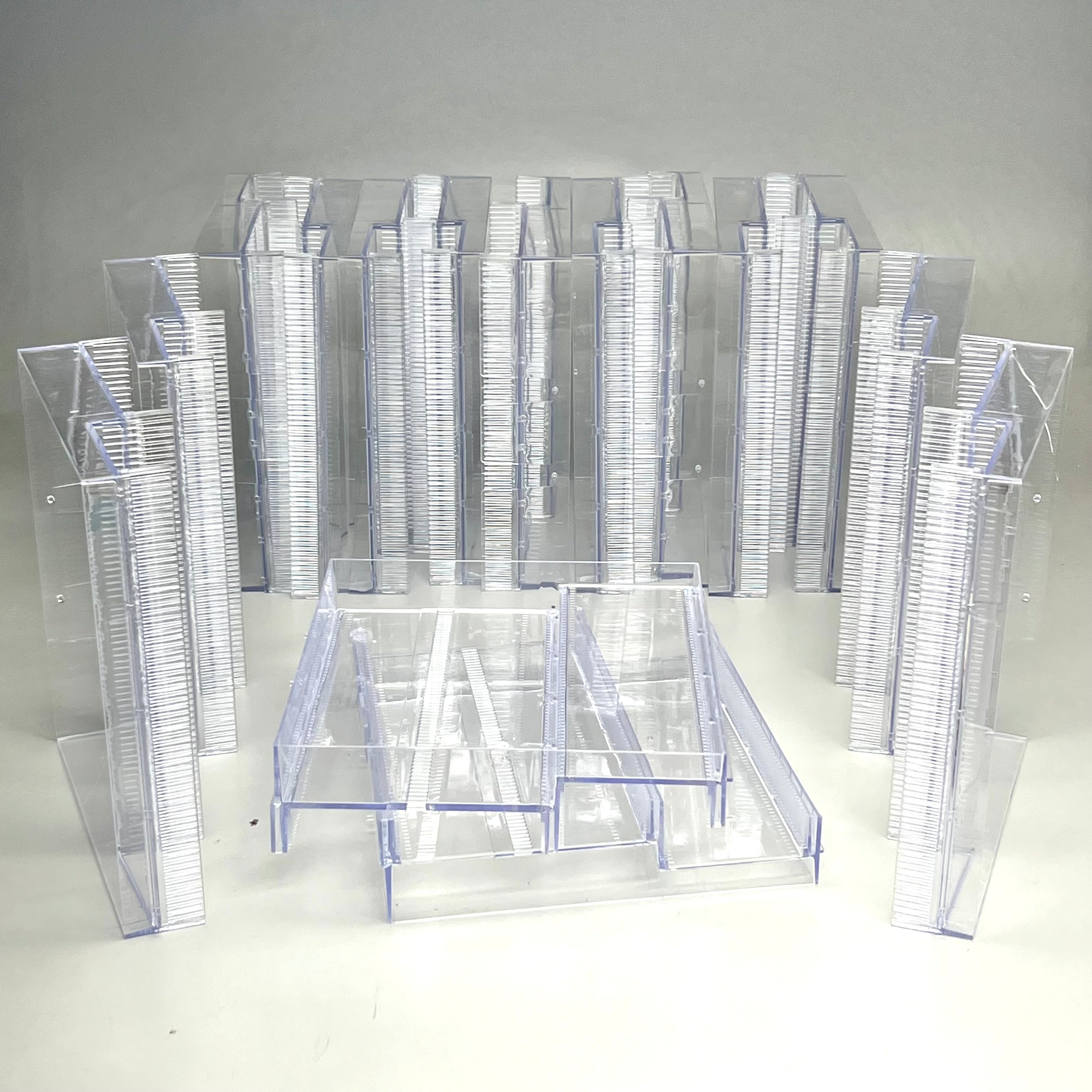 SIFFRON Merchandising Display Ulta Tiered Shelf Containers Clear 15 Pack 7809330930