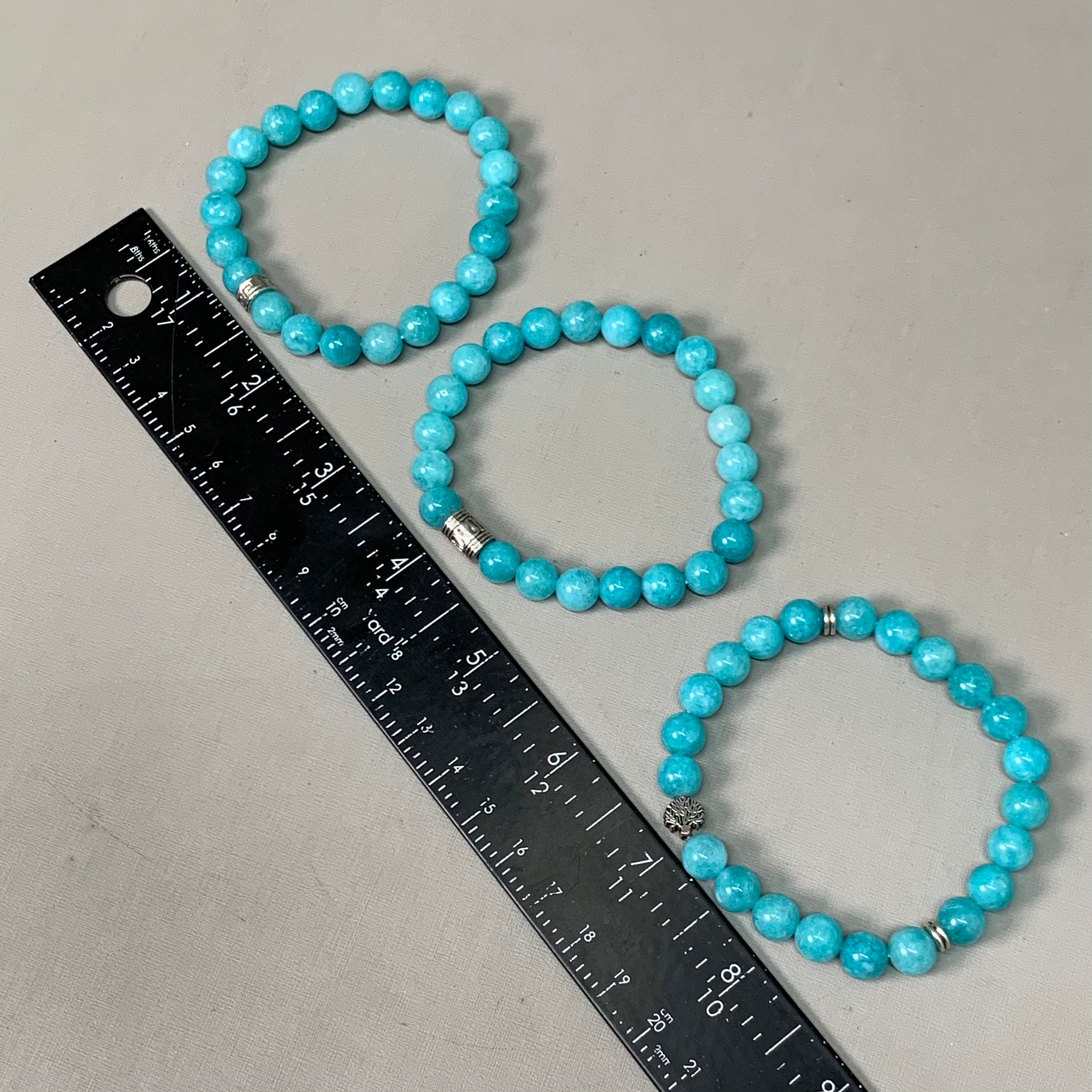 BEST WHOLESALE 12-PACK! Beaded Turquoise Crystal Bracelets 3