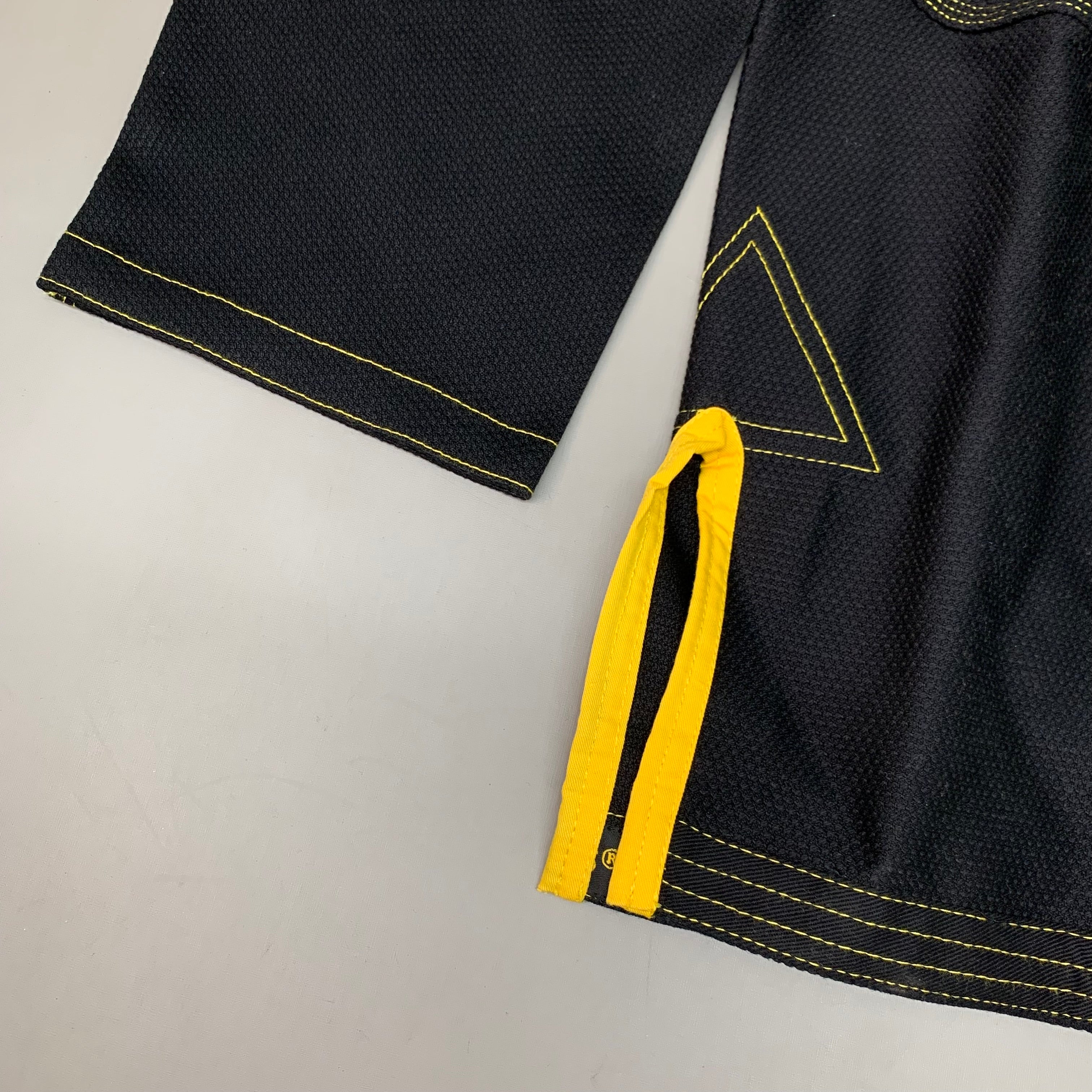 BTLGRNDS Martial Arts Jiu Jitsu Gi Uniform Adult Size Black/Yellow