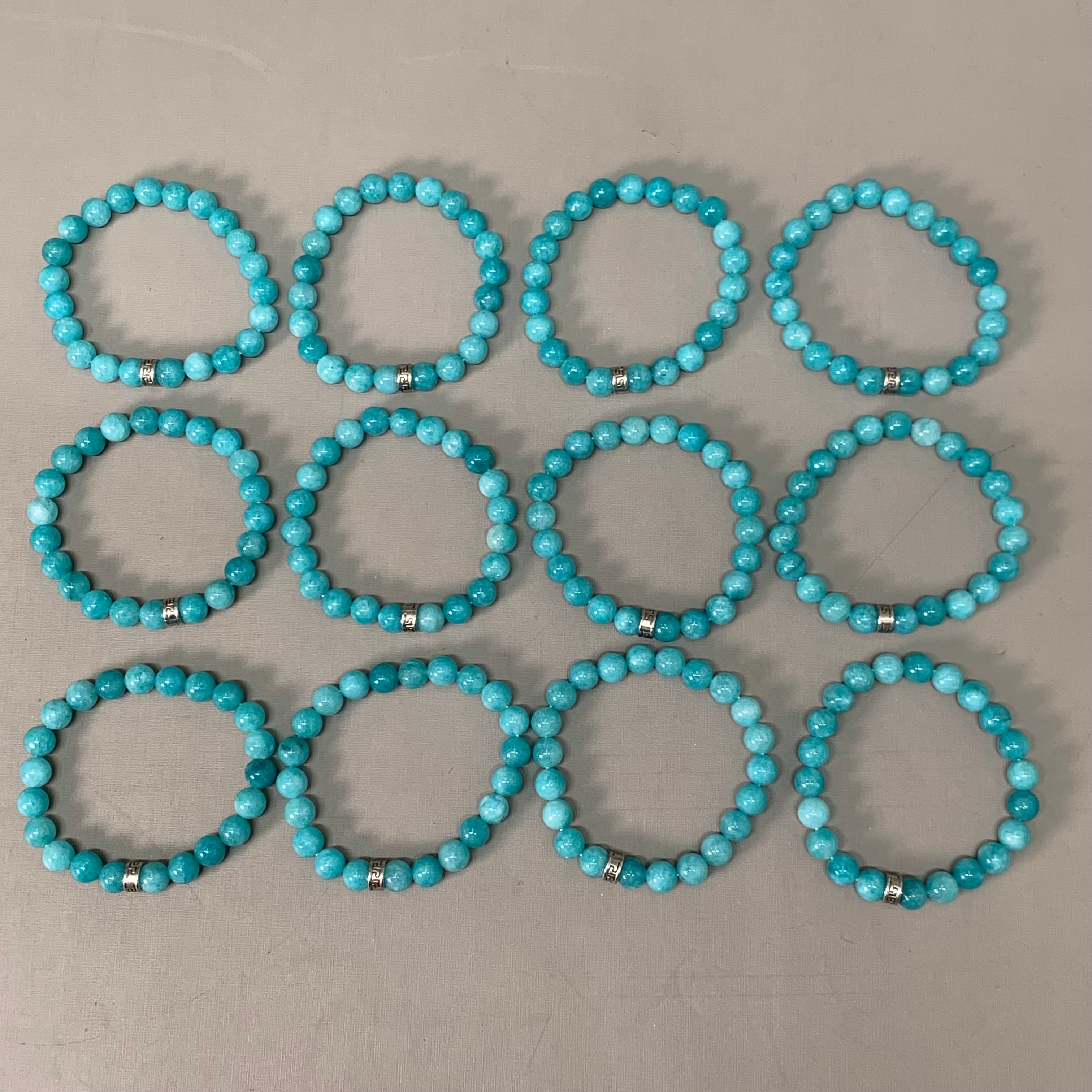 BEST WHOLESALE 12-PACK! Beaded Turquoise Crystal Bracelets 3