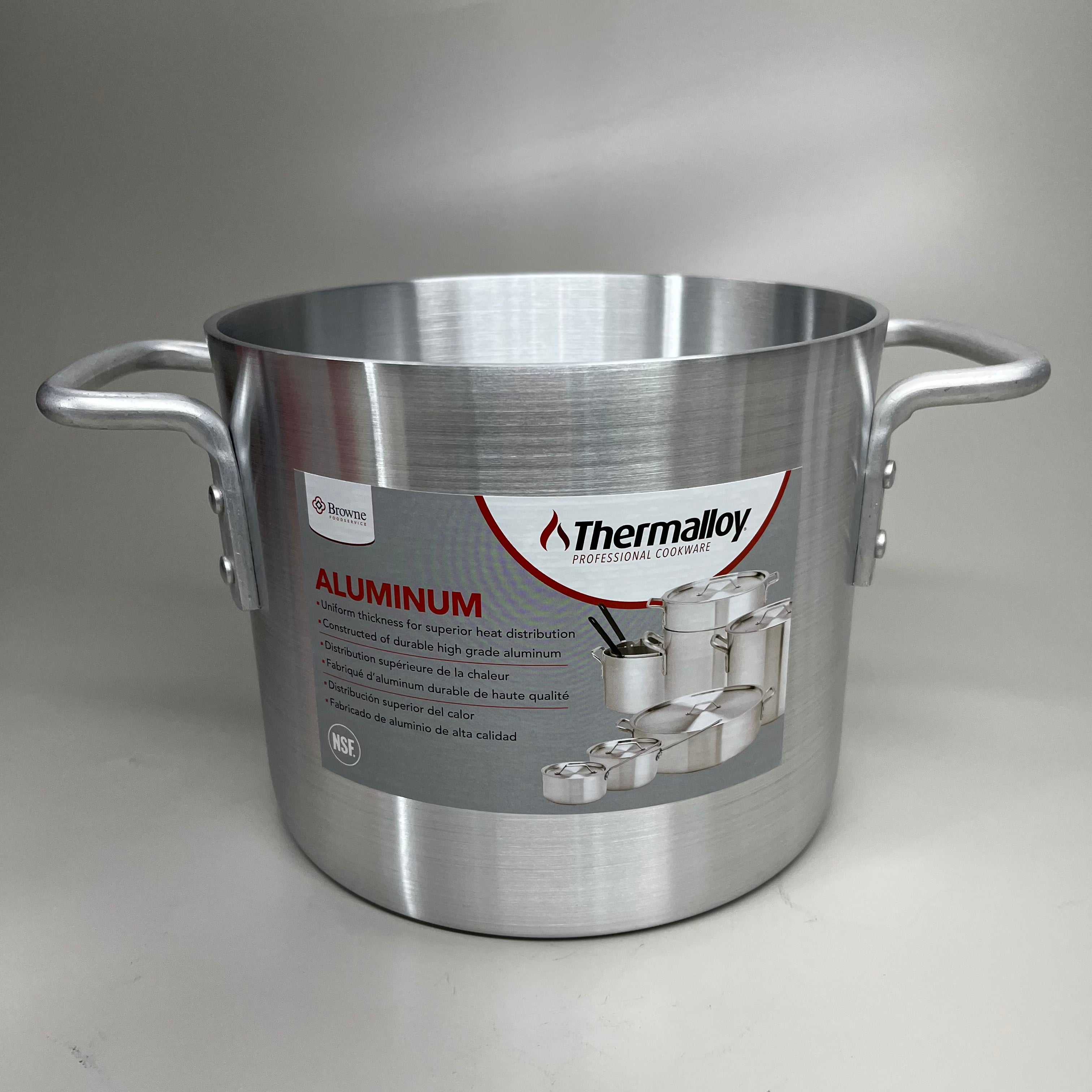 BROWNE Thermalloy Aluminum Stock Pot 8 quarts 5813108 (New)
