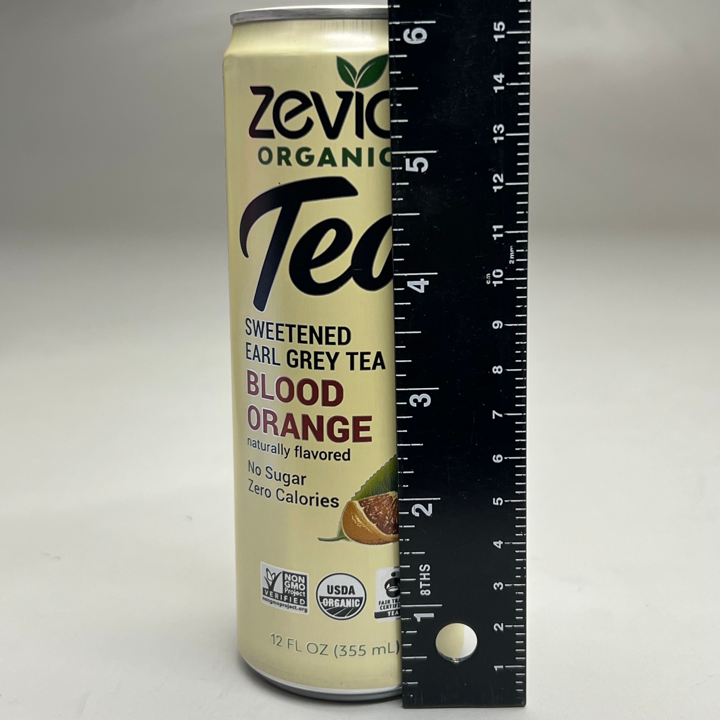 ZA@ ZEVIA 12PK! Organic Tea Sweetened Earl Grey Tea Blood Orange 12fl oz (11/24) C