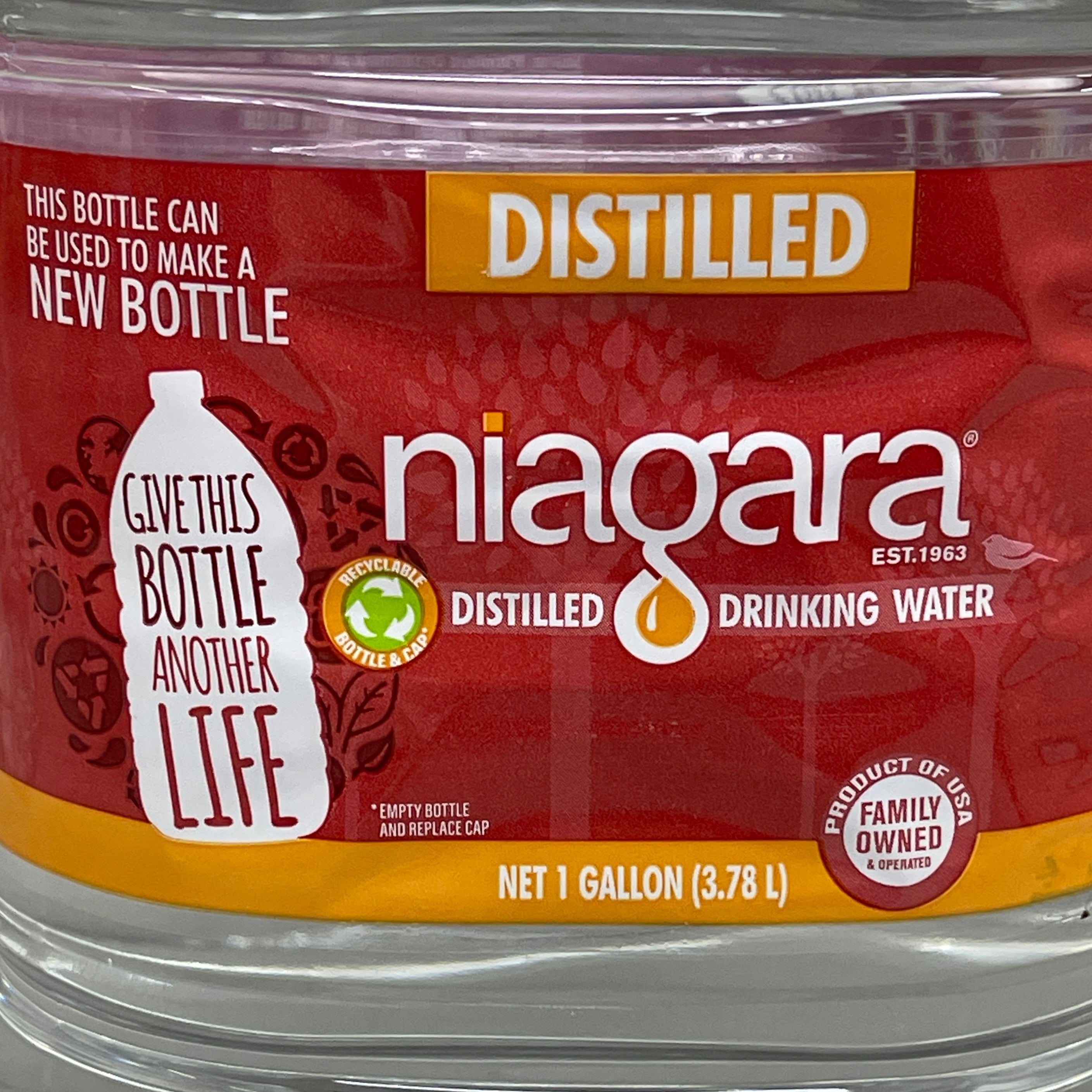 ZA@ NIAGRA Distilled Water (6 Bottles / 1 GALLON per bottle) BB 03/25 D