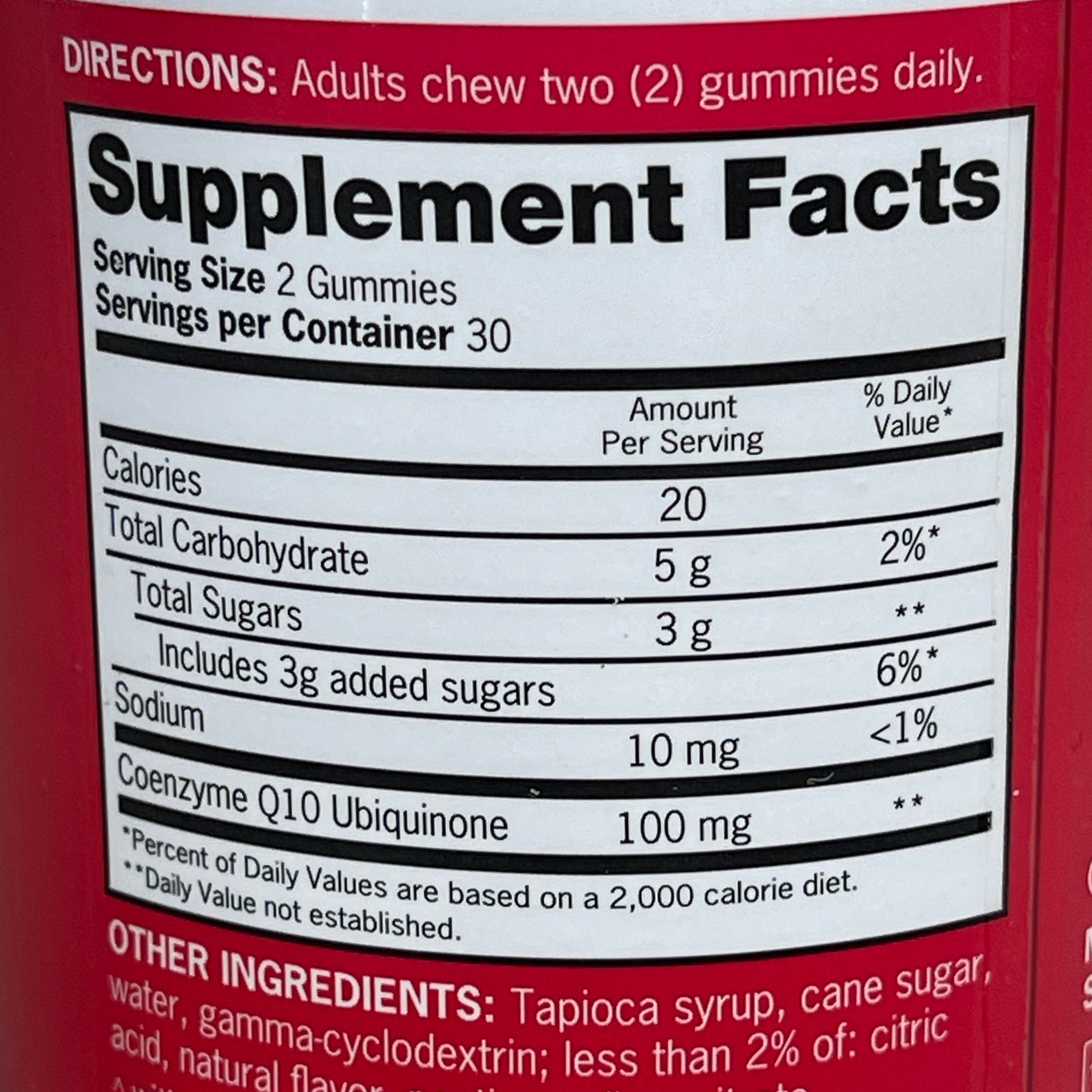 ZA@ QUNOL CoQ10 Gummy Dietary Supplements 100 mg 60 Count -3 Pack BB 10/2025 D