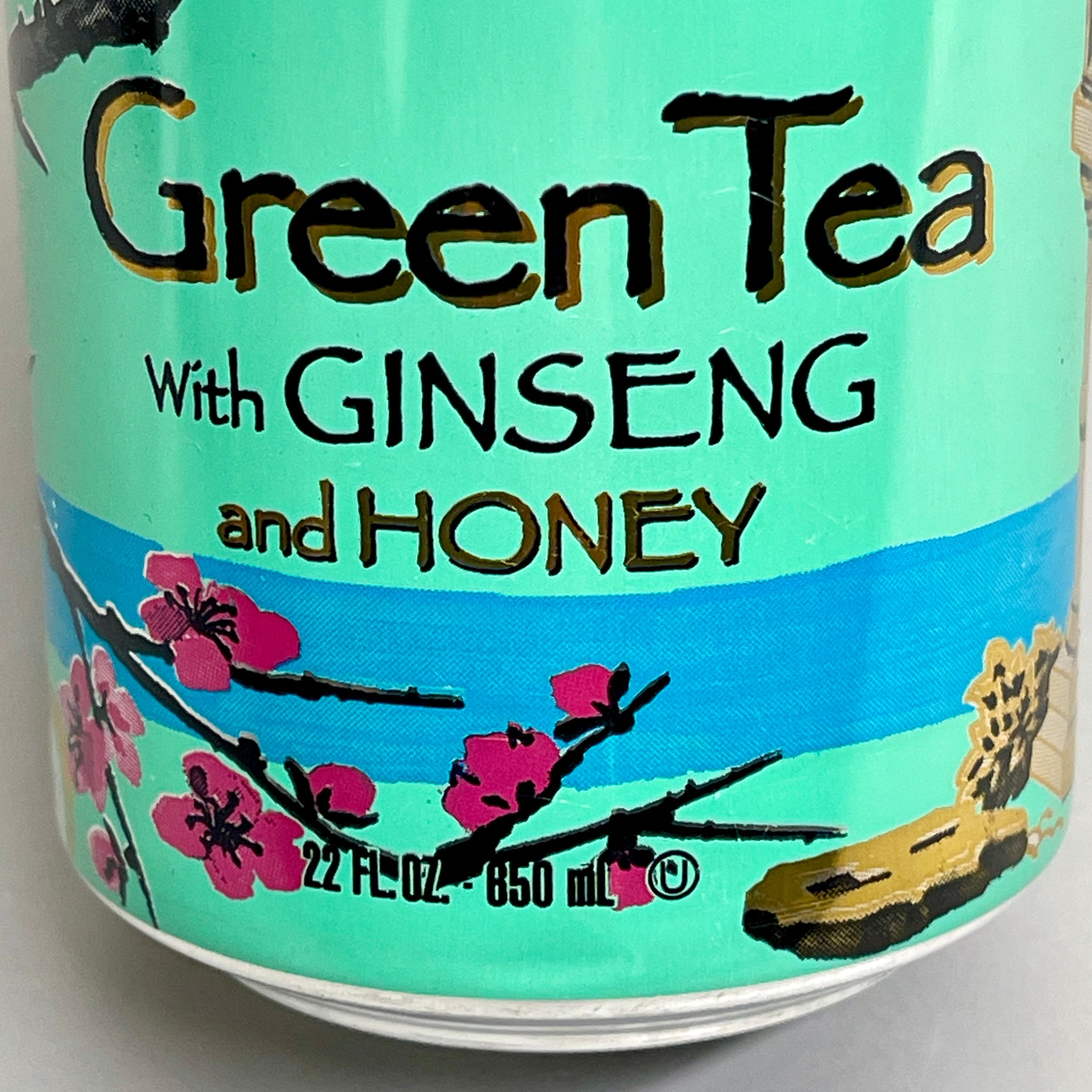 ZA@ ARIZONA (24 PACK) Green Tea w/ Ginseng & Honey 22 fl oz Can BB 8/25 (Some Cans may be Damaged) F