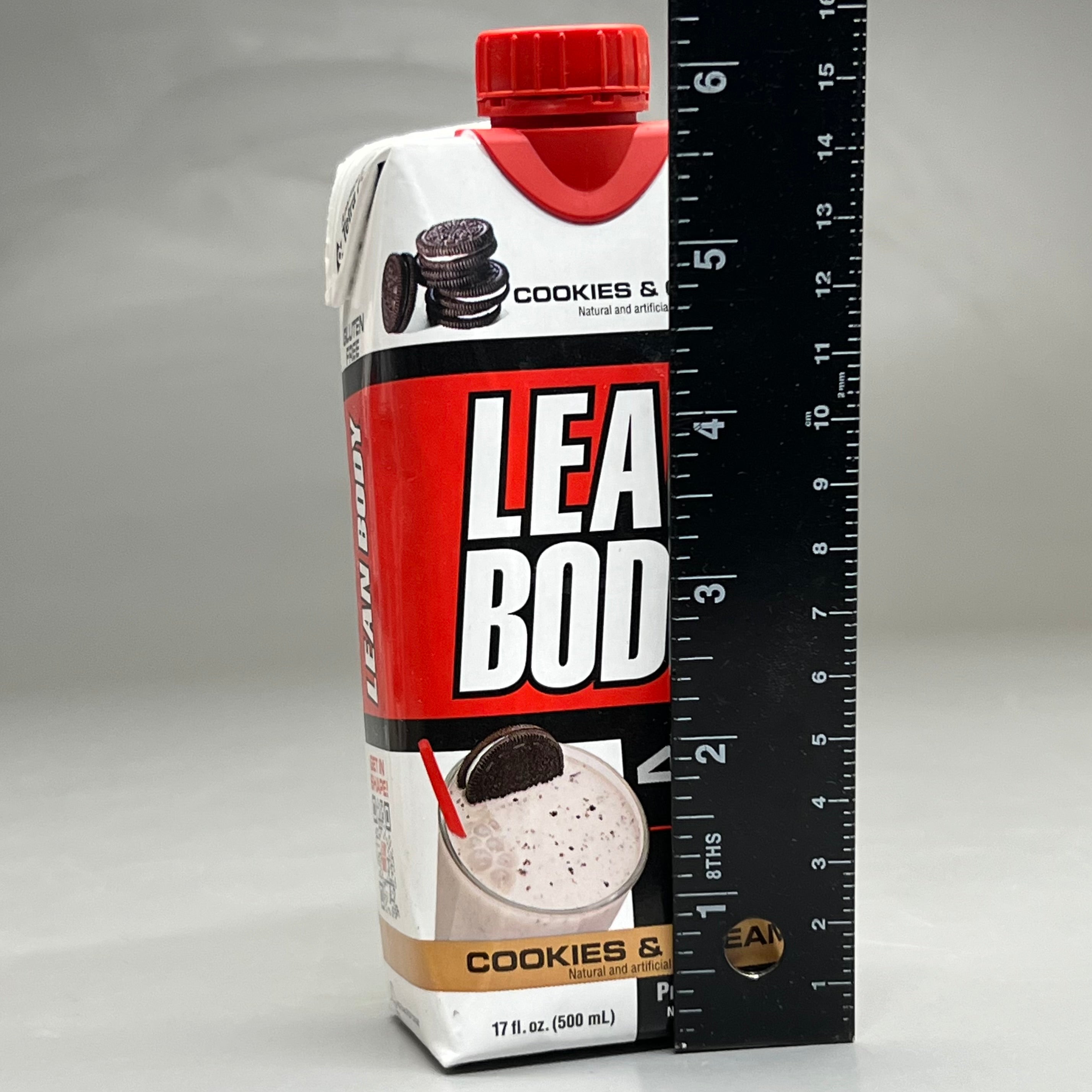 ZA@ LEAN BODY (12 PACK) Cookies & Cream Protein Shake 17 fl oz BB 8/18/24 F