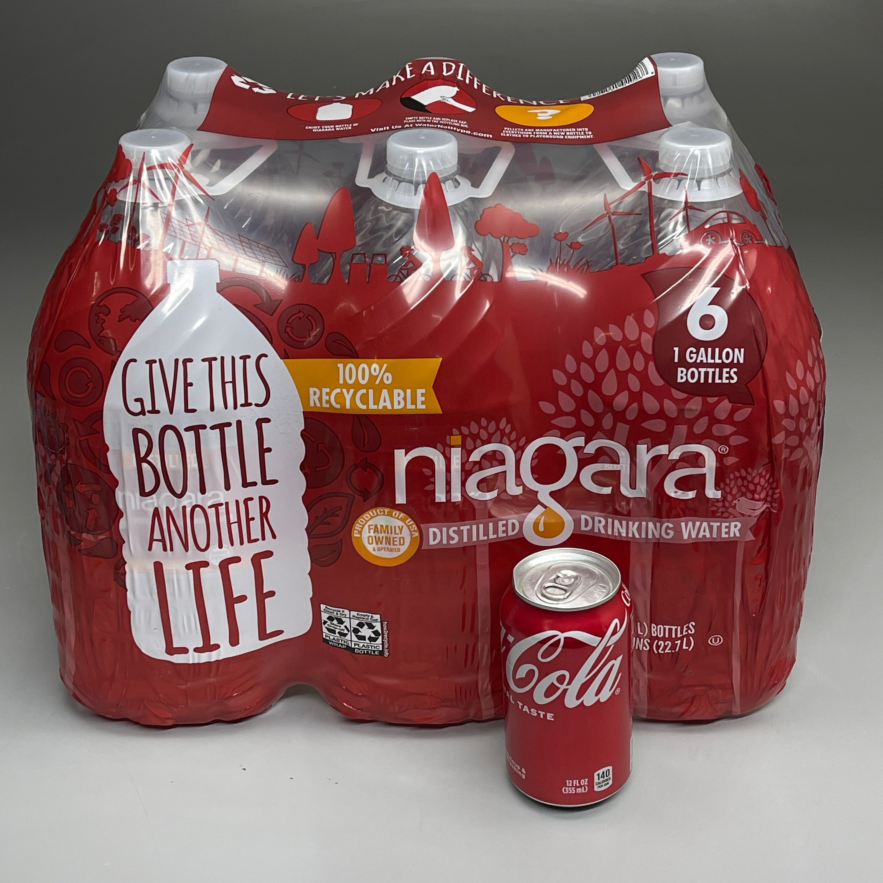 ZA@ NIAGRA Distilled Water (6 Bottles / 1 GALLON per bottle) BB 03/25 D