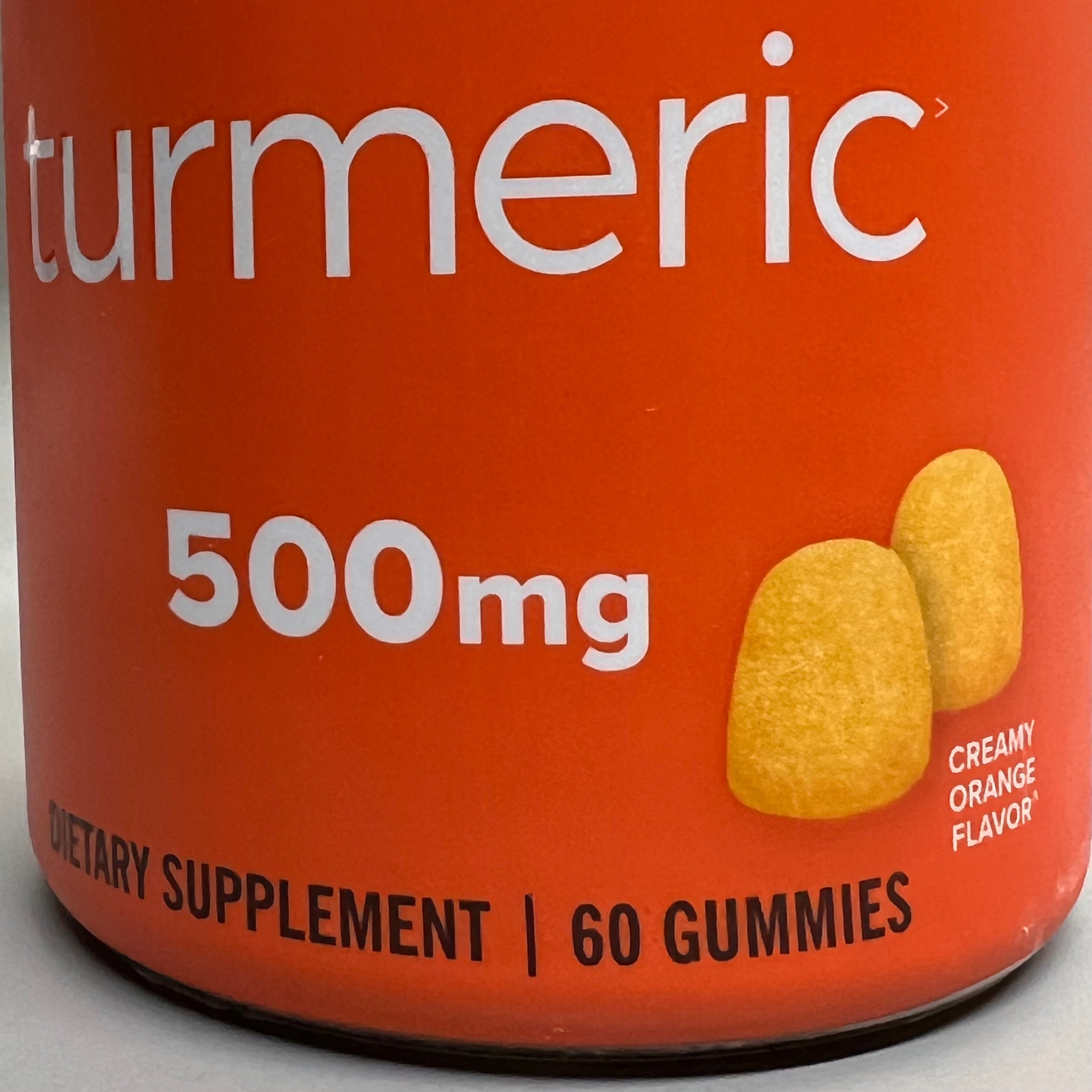 ZA@ QUNOL Turmeric Gummy Dietary Supplements 500 mg 60 Count - 3 pack BB 05/25 A