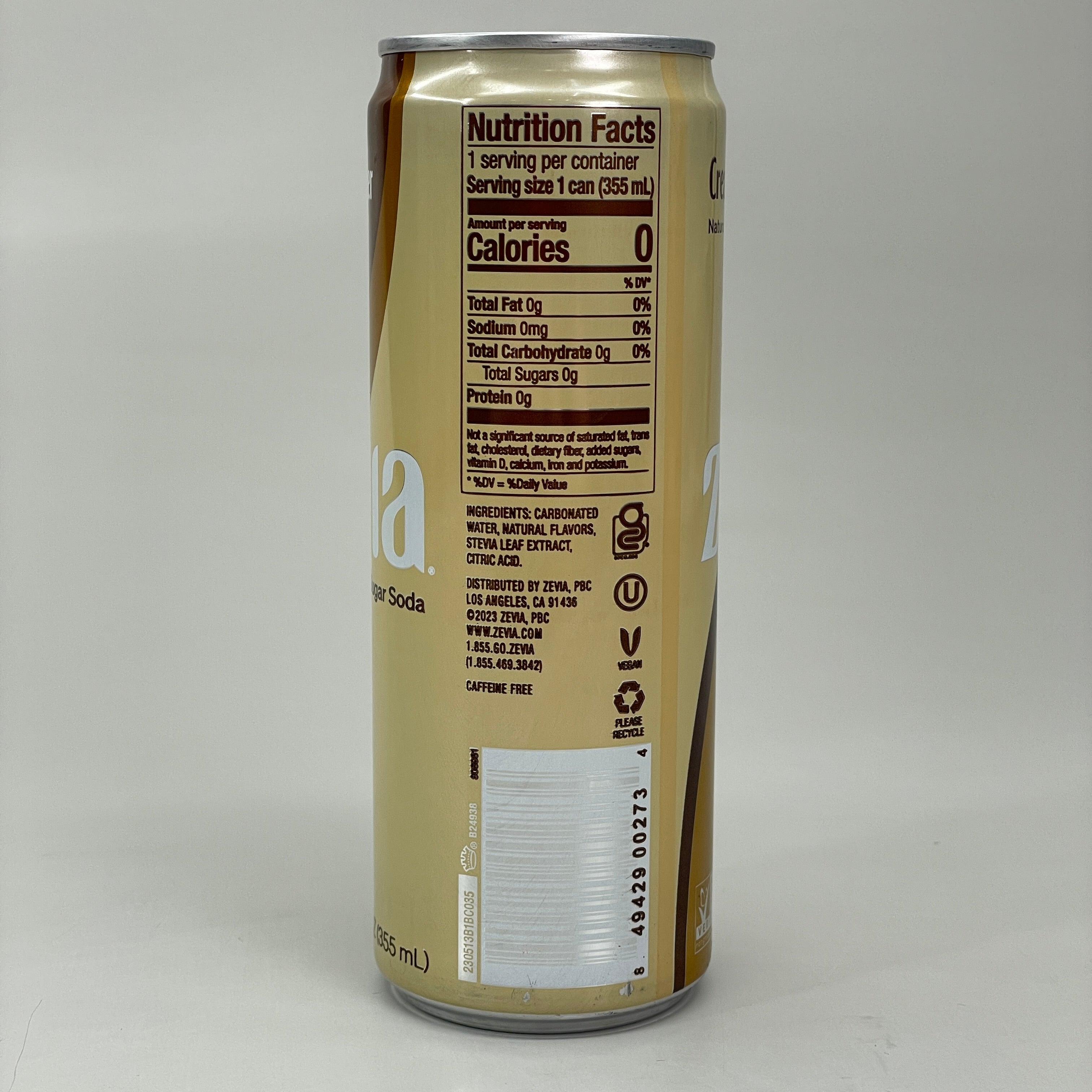 ZA@ ZEVIA 12 PK! Creamy Root Beer Carbonated Beverages 12oz Naturally Flavored (12/24) D