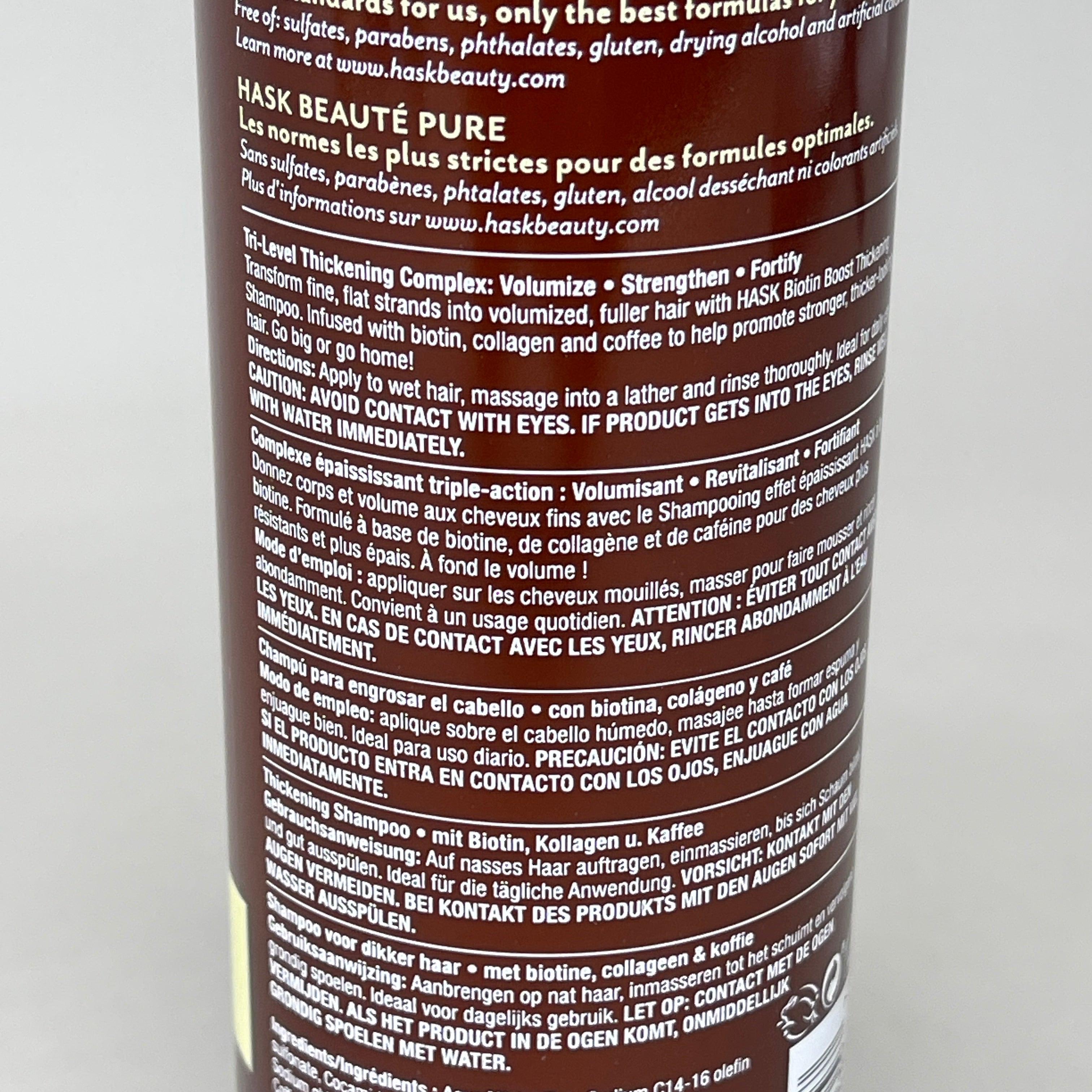 HASK Biotin Boost Thickening Shampoo 4-PACK 12 oz 34335K(NEW)