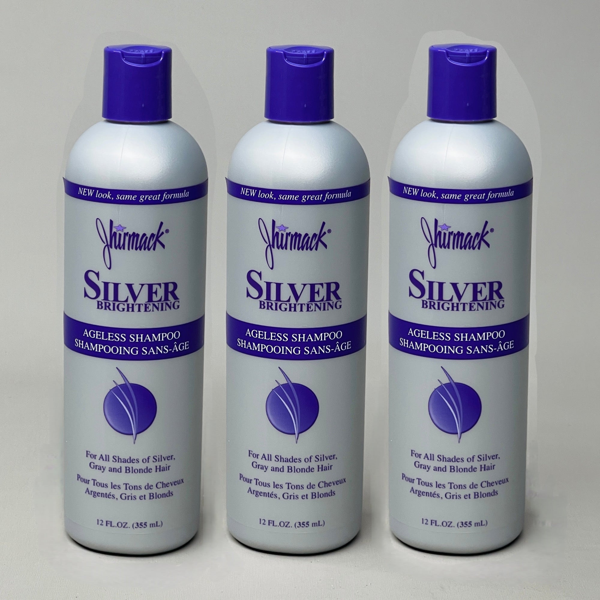 JHIRMACK Pack of 3 Silver Brightening Shampoo 12 oz(NEW)