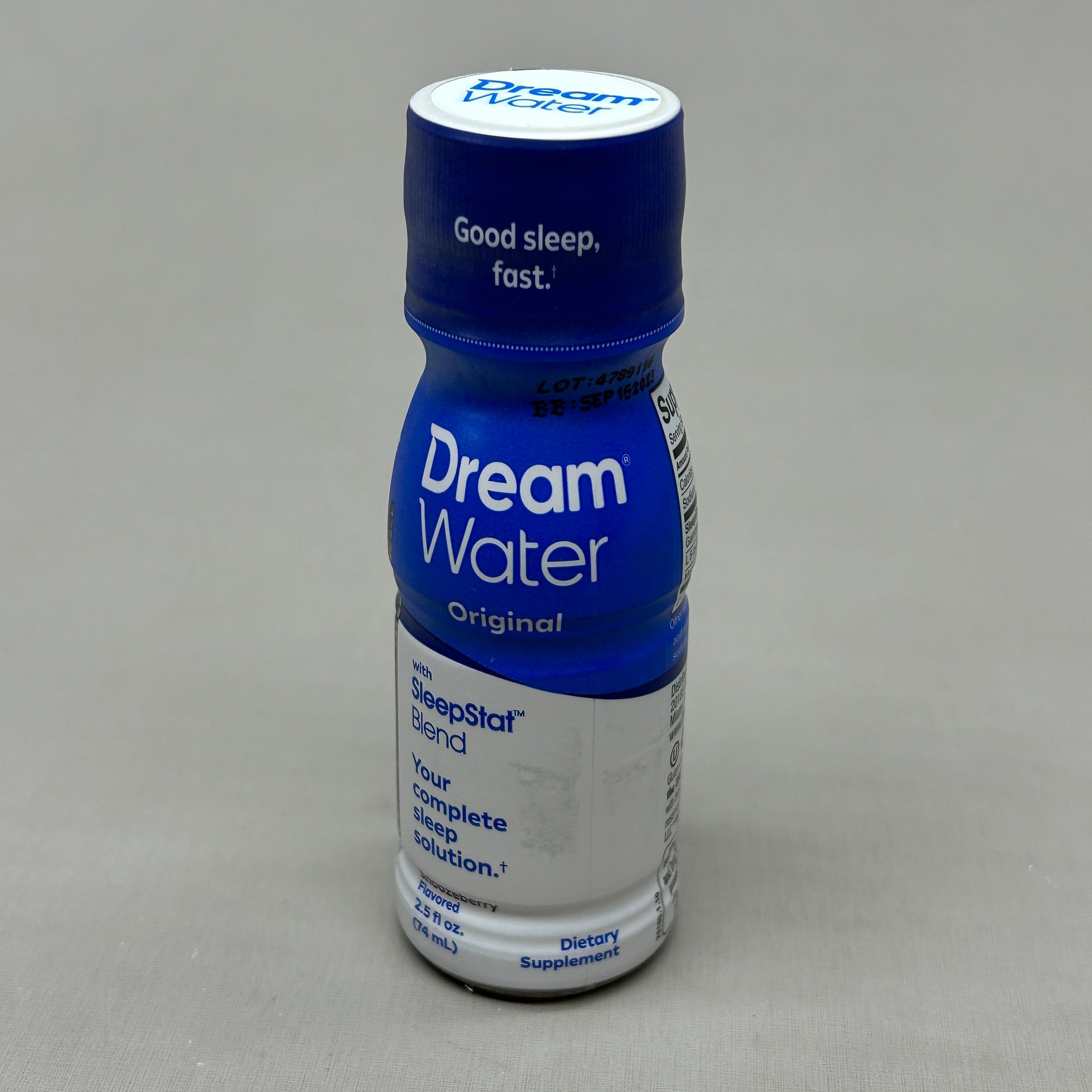 z@ DREAM WATER 12-PACK! Sleep and Relaxation Shot Snoozeberry 2.5 fl oz BB 09/23 (New) D