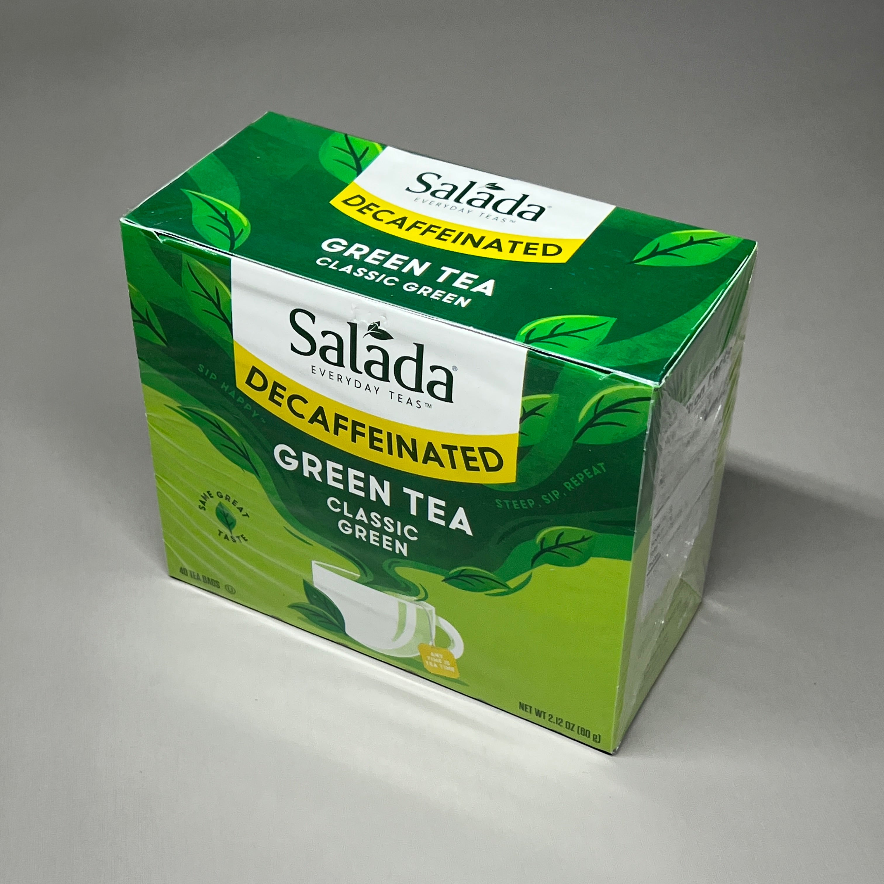 ZA@ SALADA Decaffeinated Classic Green Tea 40 Count Bags BB Dec 2023 (AS-IS) F