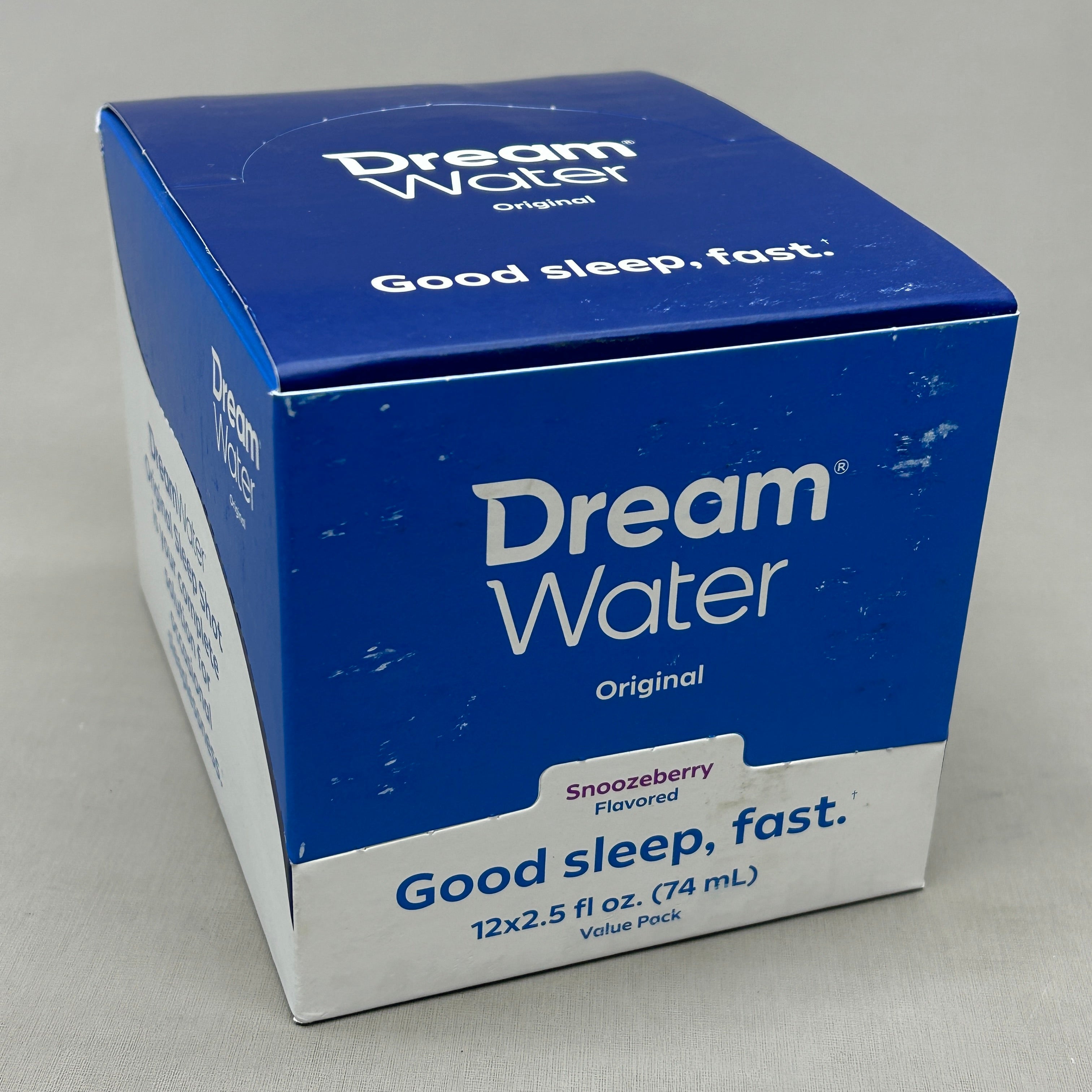 z@ DREAM WATER 12-PACK! Sleep and Relaxation Shot Snoozeberry 2.5 fl oz BB 09/23 (New) H