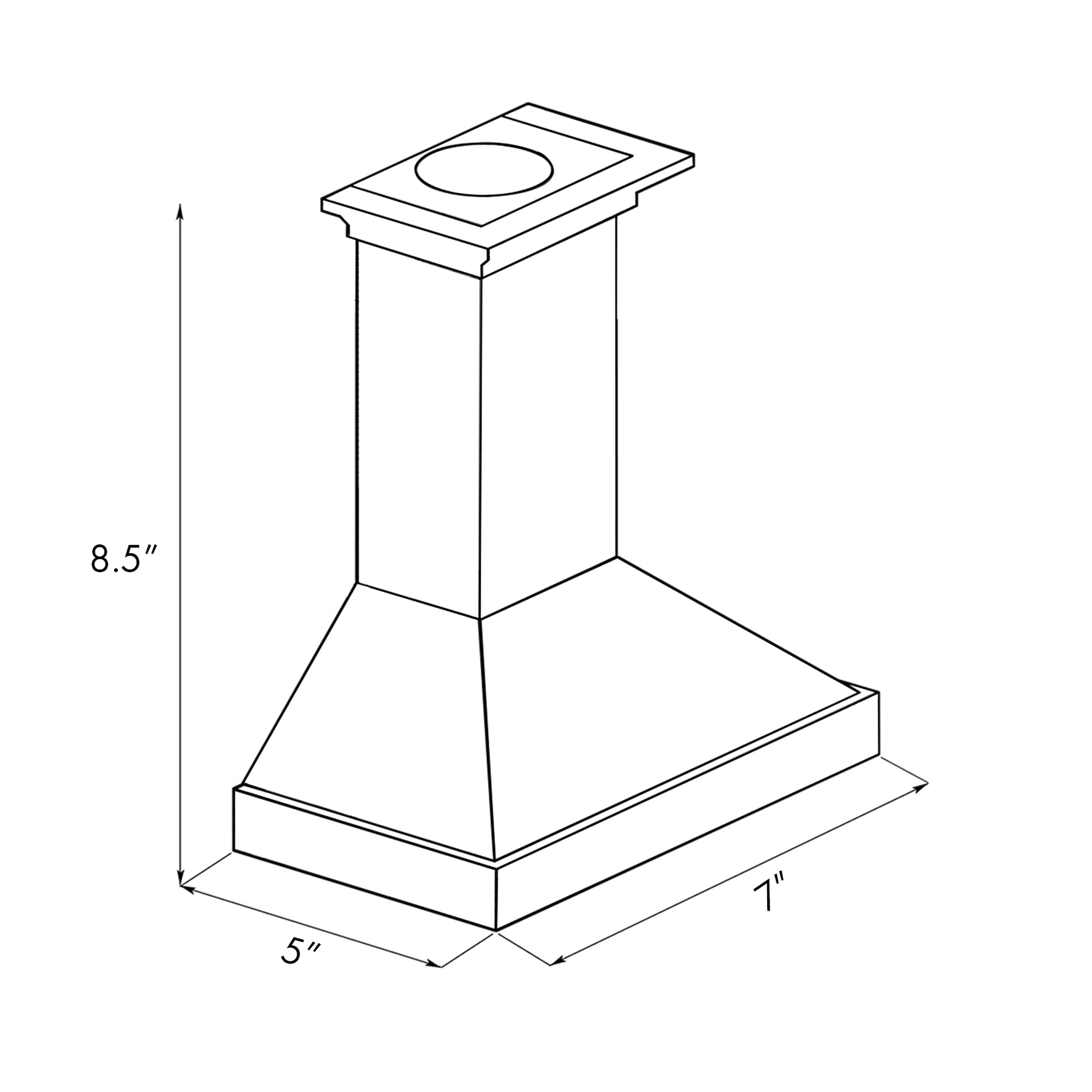 Mini Wood Range Hood - Cottage White (WMH-T)