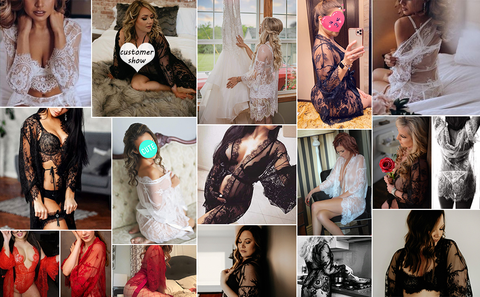 Women in different types of sexy lingerie