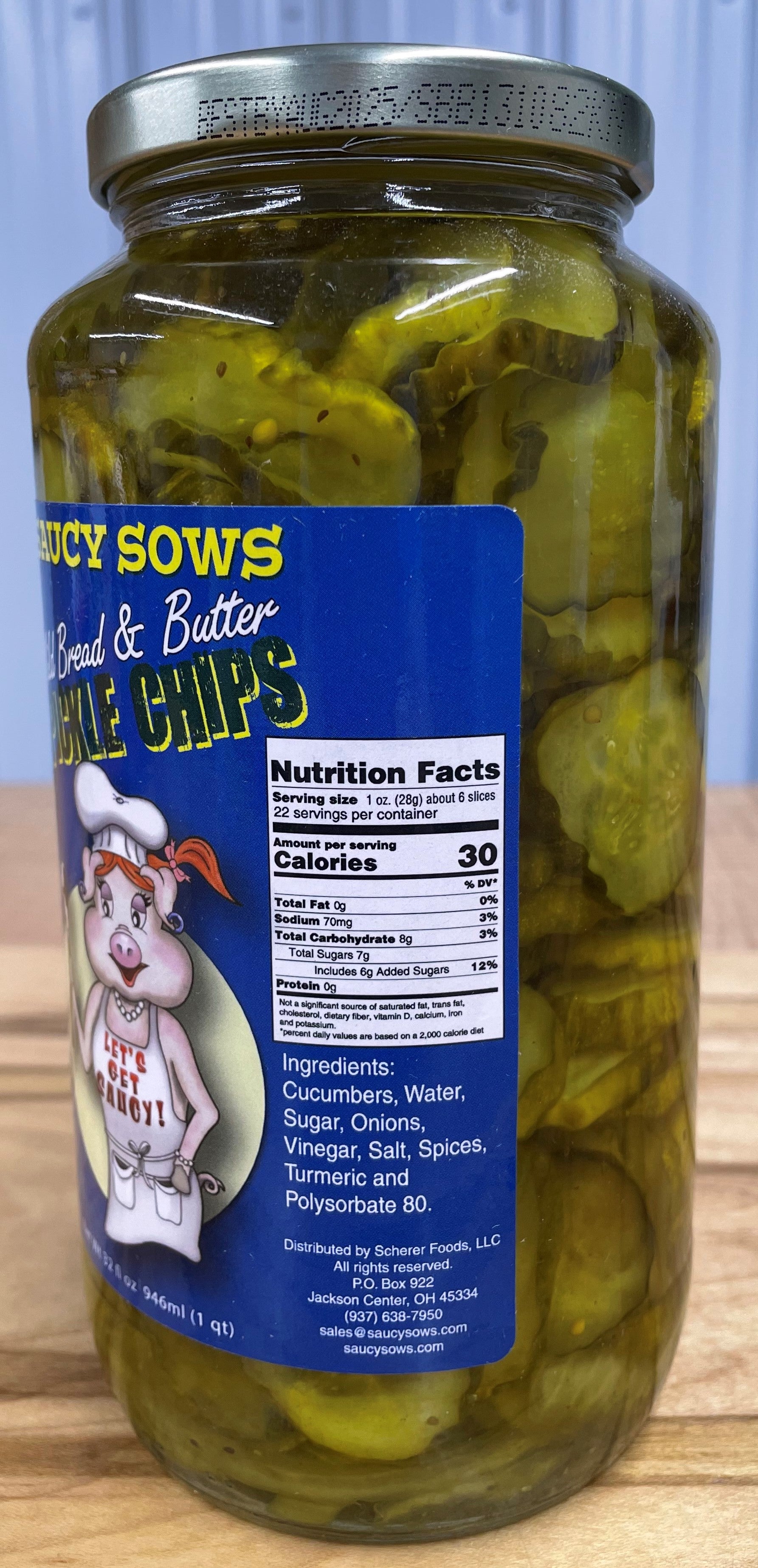 Saucy Sows Mild Bread & Butter Pickle Chips