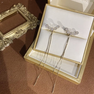 五钻长流苏耳环