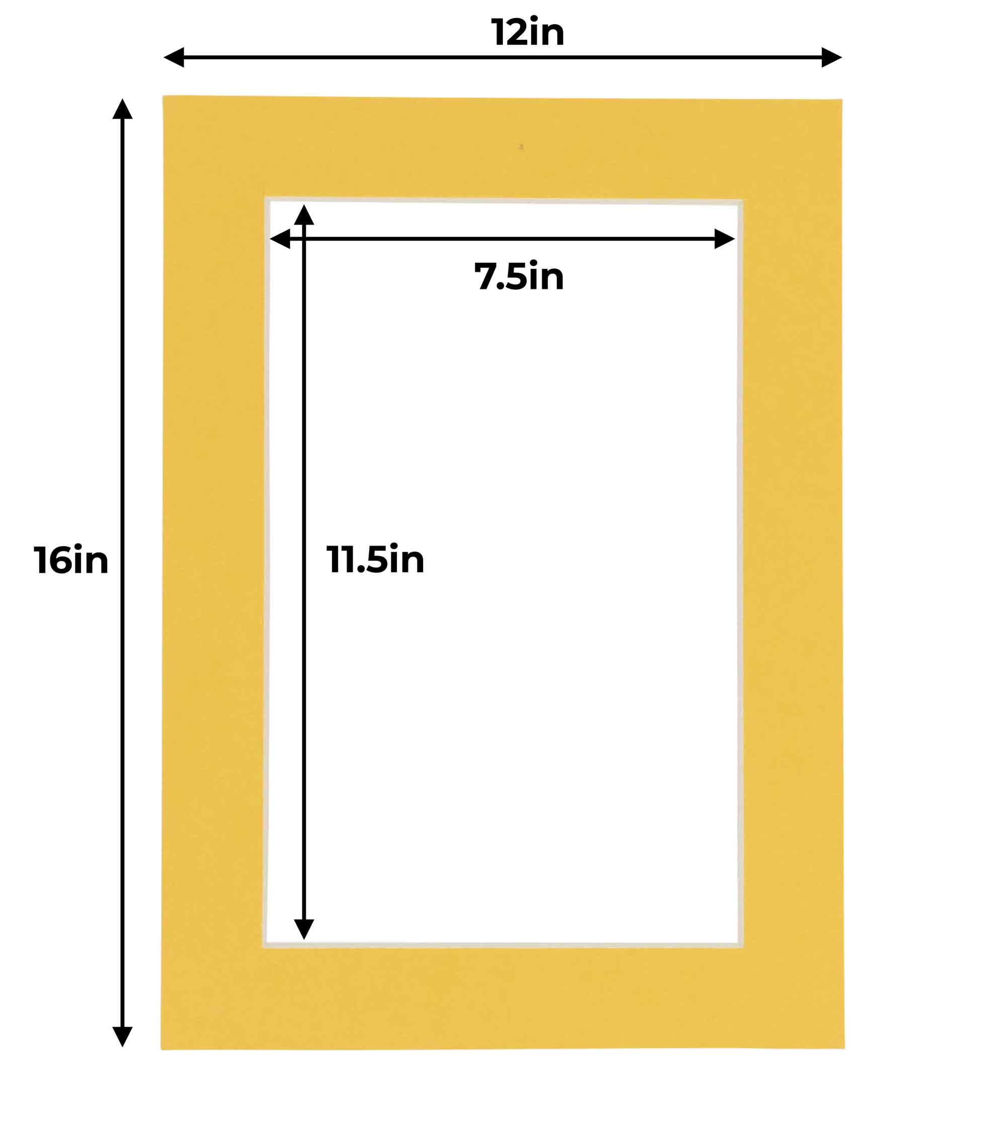 Pack of 10 Chamois Yellow Precut Acid-Free Matboards