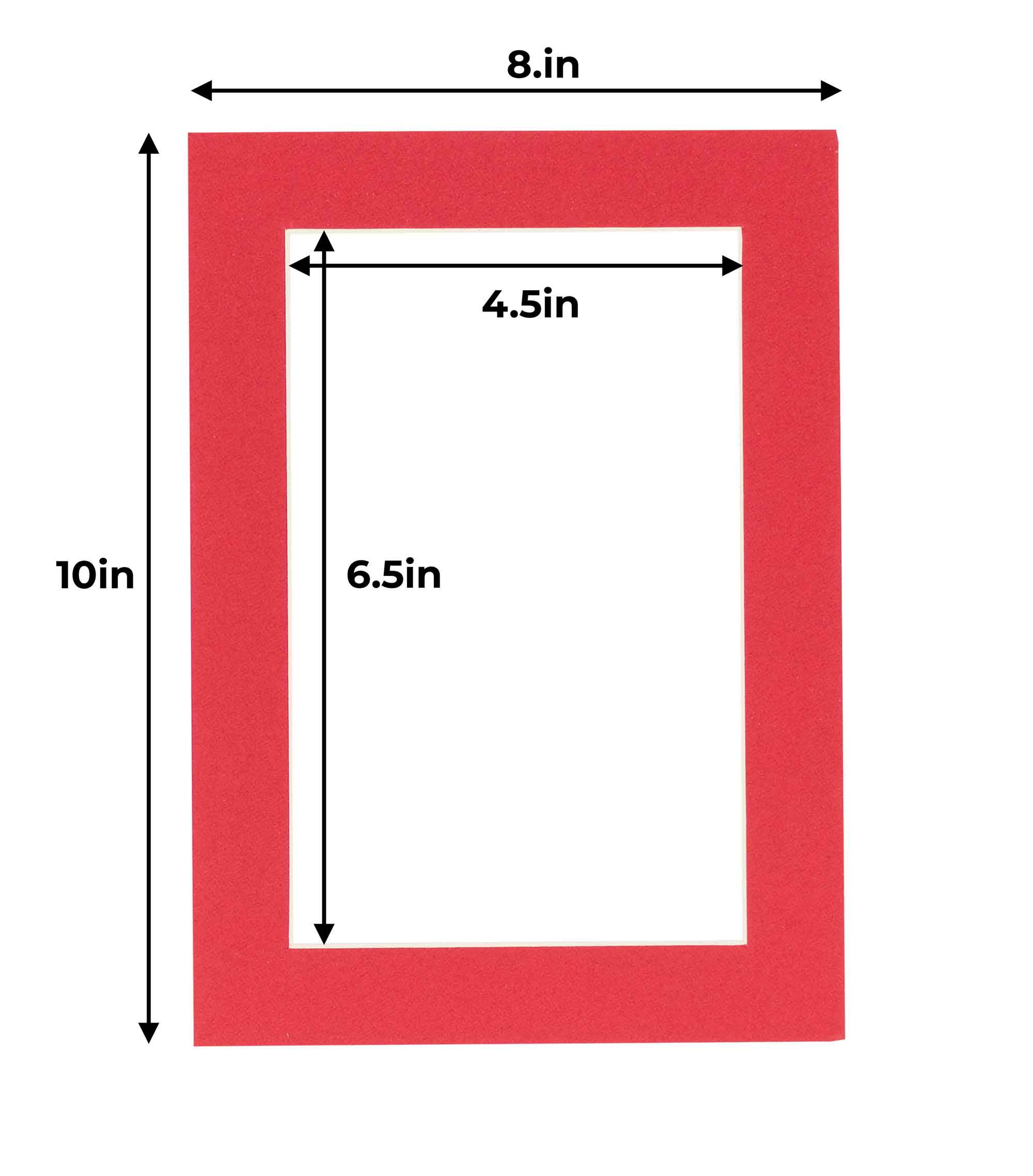 Pack of 25 Cardinal Red Precut Acid-Free Matboards