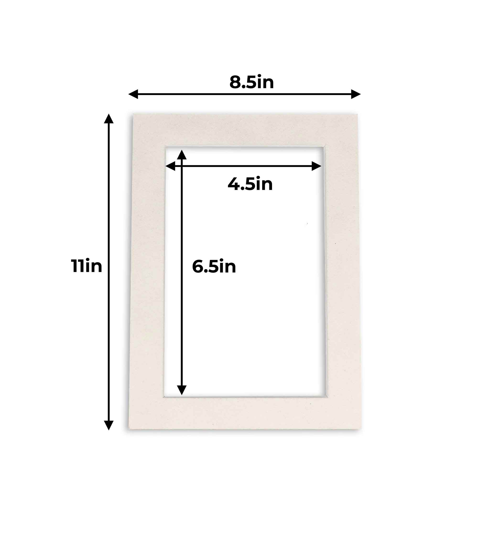 White Suede Precut Acid-Free Matboard Set with Clear Bag & Backing