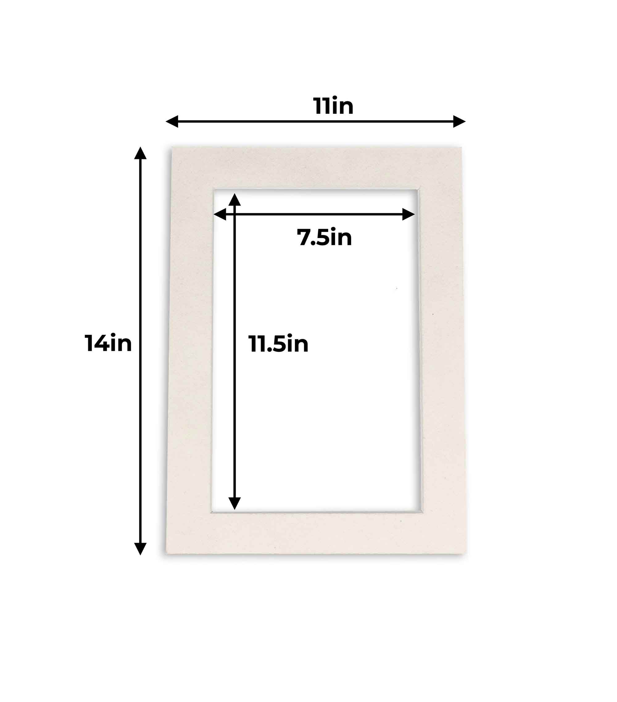 White Suede Precut Acid-Free Matboard Set with Clear Bag & Backing