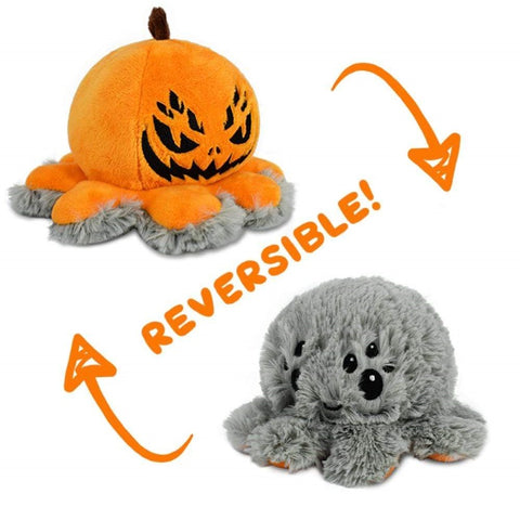 Reversible Flip Pumpkin Plush Toy Soft Cute Double-Sided Colorful Animal Doll Popular Children Halloween Gifts Dropshipping