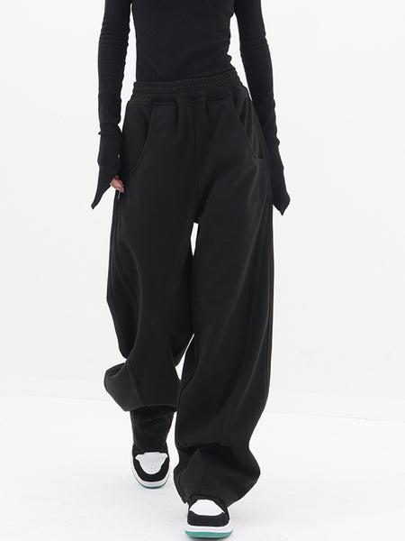 Baggy Solid Wide Leg Pants