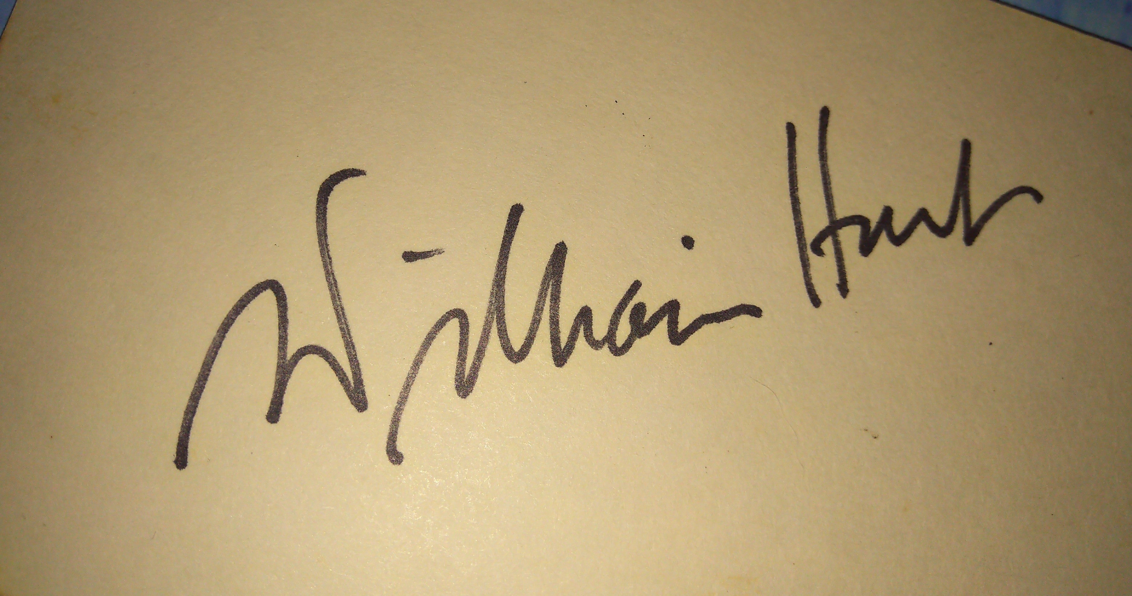 William Hurt Hand Signed Autograph Index Card