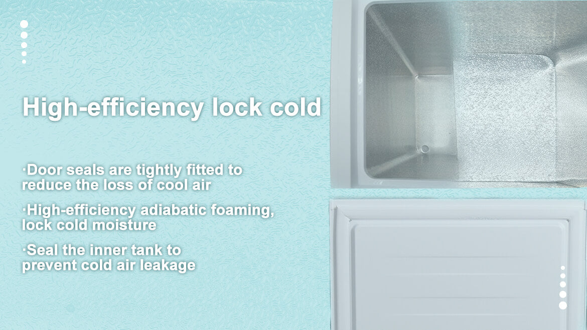 Smad appliances - High-efficiency lock cold technology: Door seals tightly fitted to reduce cool air loss, high-efficiency adiabatic foaming, inner tank sealed to prevent cold air leakage.