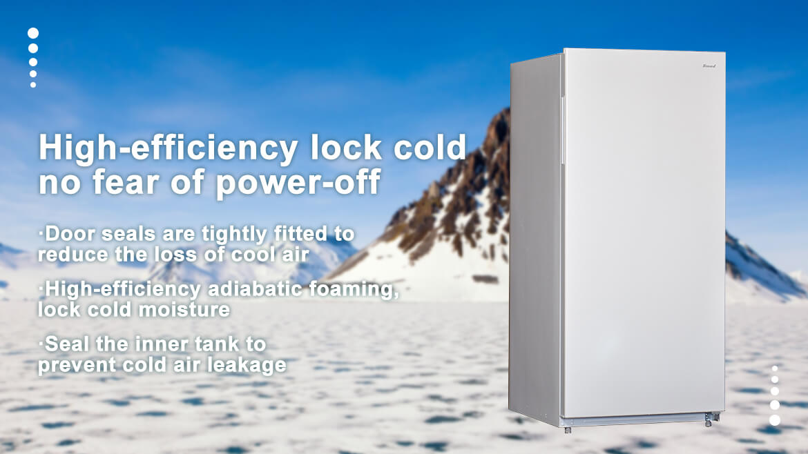 Smad Appliances high-efficiency lock cold freezer - No fear of power-off with tightly fitted door seals and high-efficiency adiabatic foaming