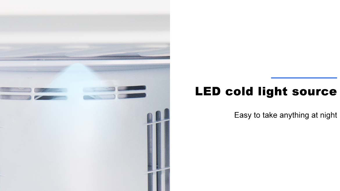 Smad appliances - LED cold light source for easy nighttime access, transparent large capacity fruit and vegetable box with adjustable and removable partitions