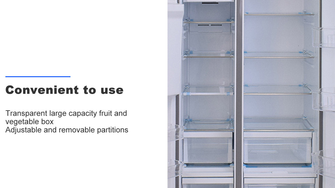 Smad appliances - Convenient to use, transparent large capacity fruit and vegetable box with adjustable and removable partitions