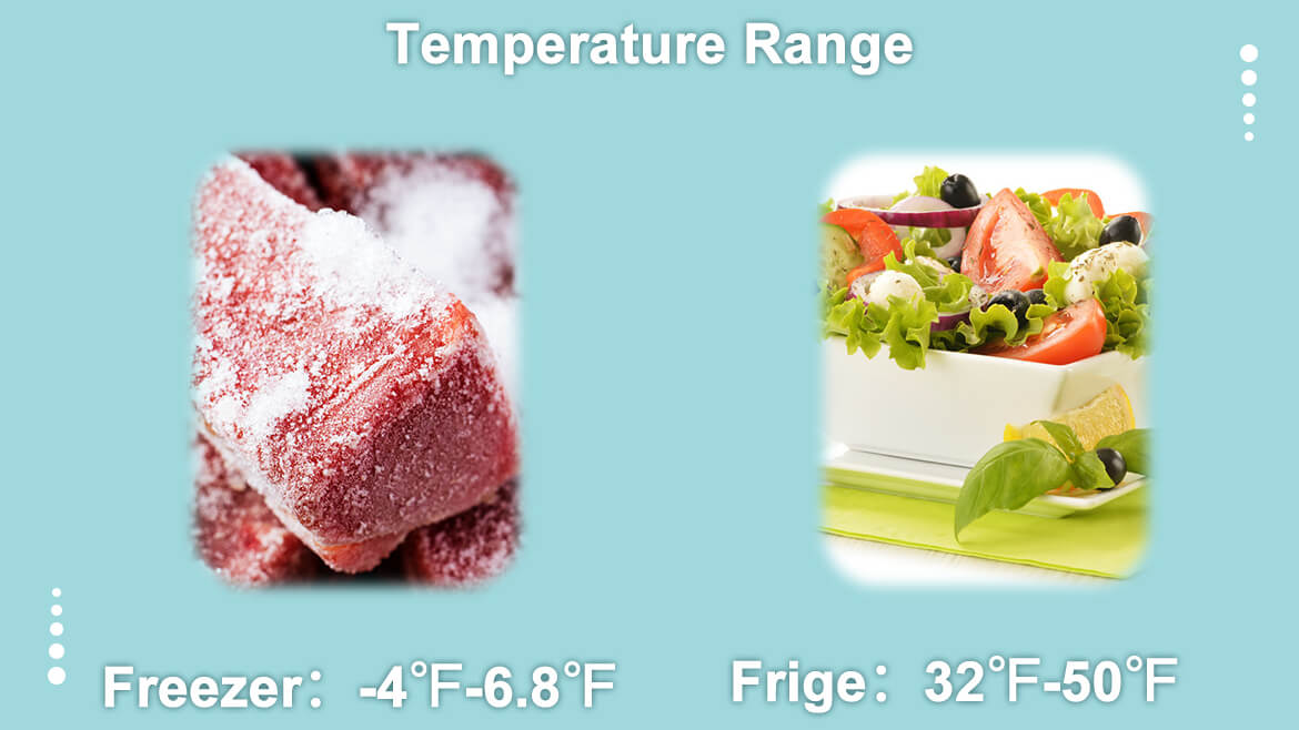 Smad Appliances Temperature Range - Different range for Freezer and Fridge, ensuring optimal storage conditions