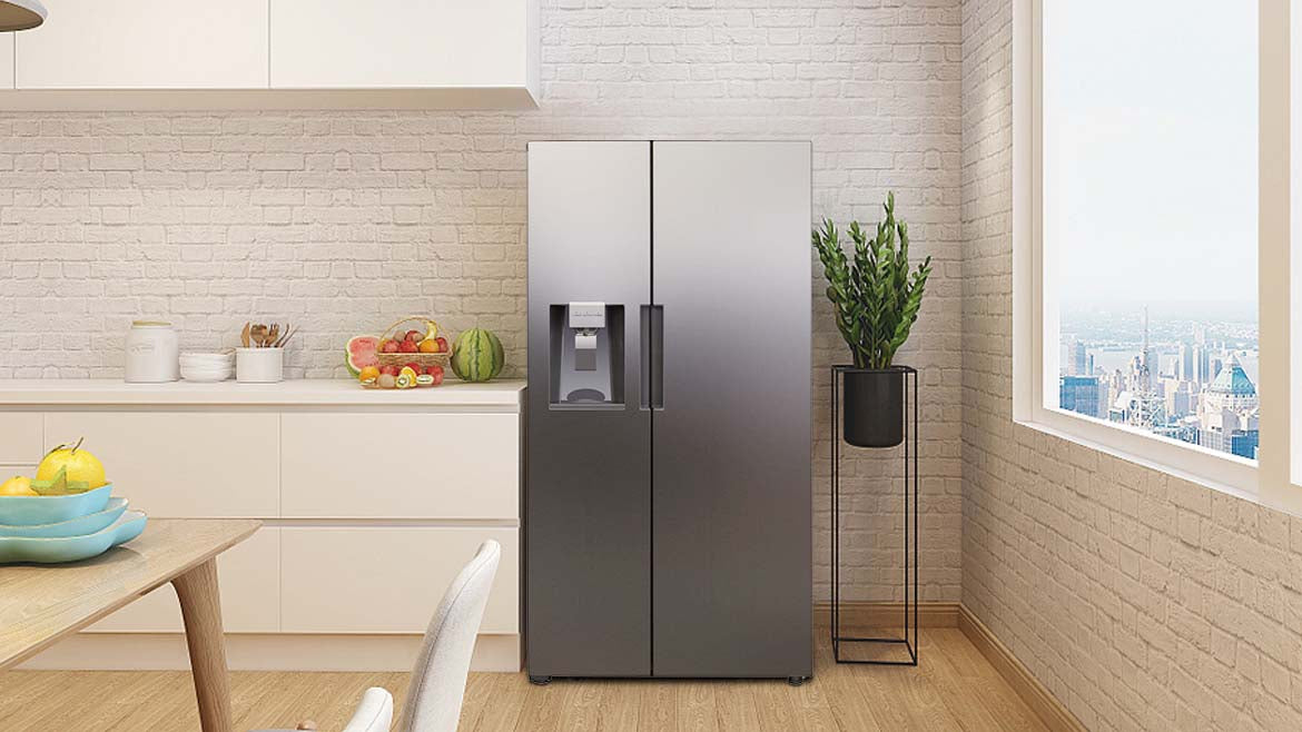 SMAD 36-inch Wide Side-by-Side Refrigerator-26.3 cu.ft. - Lifestyle scene image
