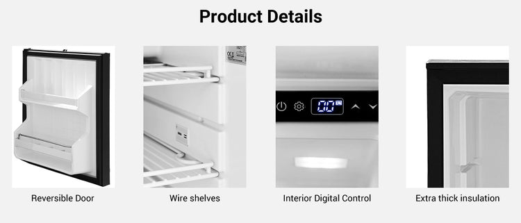 SMAD standing refrigerator with reversible door and removable Shelf